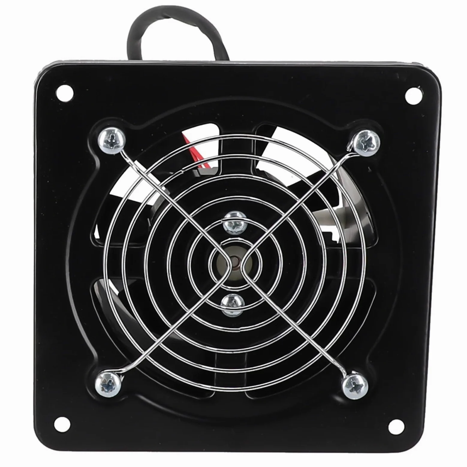 Ventilador de escape industrial de 4 pulgadas, extractor de ventilación axial, soplador de 220 V, marco de metal de acero inoxidable, motor de cobre, taller, almacén, restaurante, garaje
