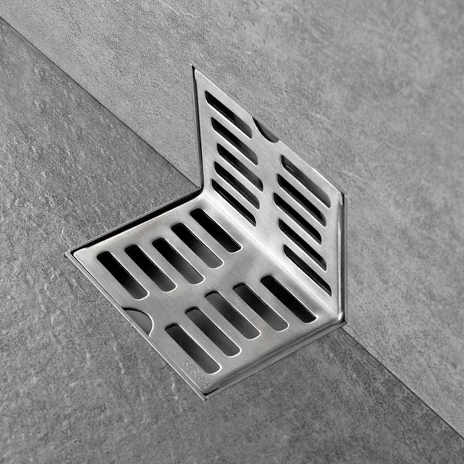 Desagüe de Piso de Esquina, Desagüe de Piso de Esquina de Pared en Forma de L con Drenaje de Piso de Lateral Desagüe de Pared de 10 Cm para Drenaje Horizontal de 90 Grados en