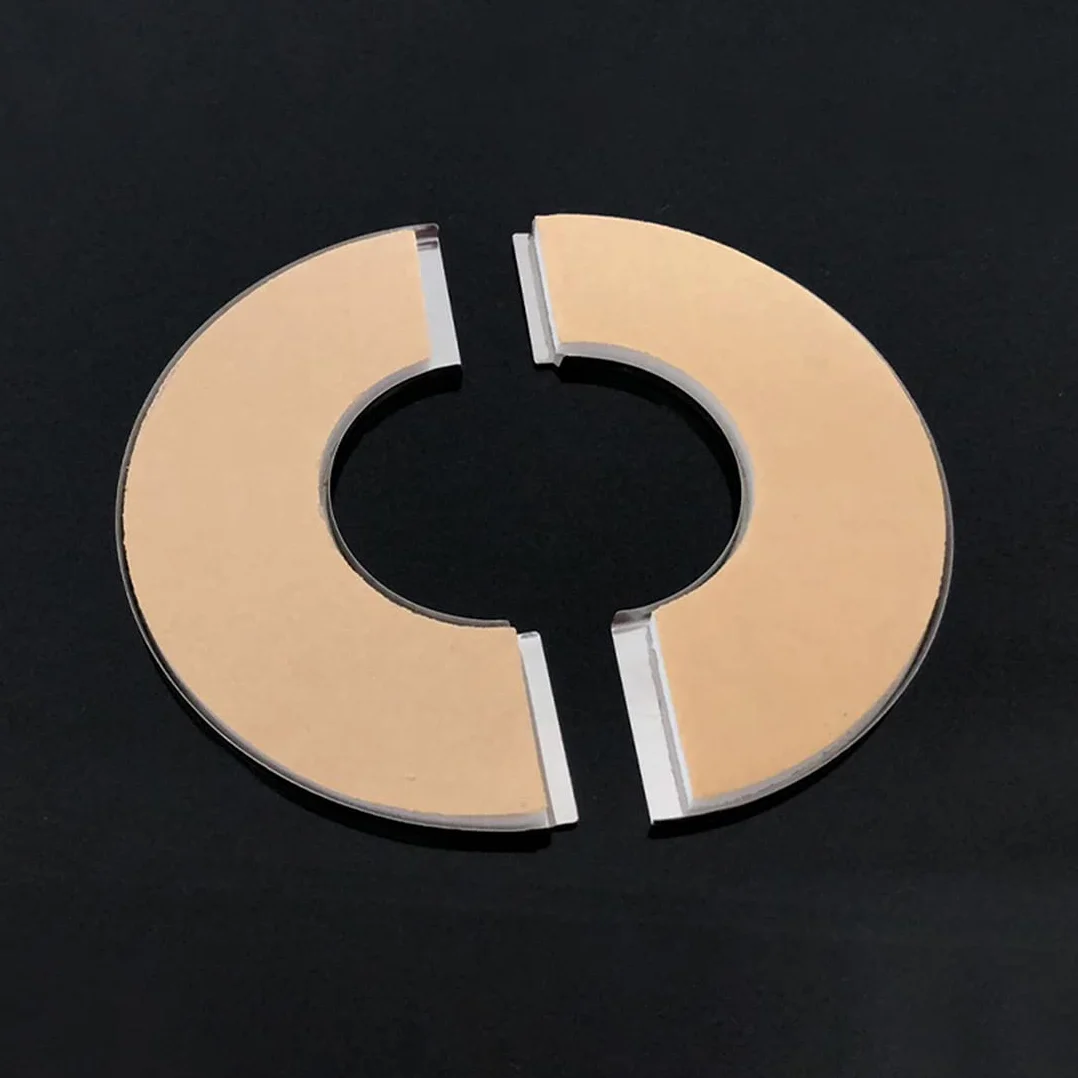 5 piezas bridas de pared divididas, placa de escudete redonda de acero inoxidable para tubería de 51mm/35mm/24mm de diámetro, plateado
