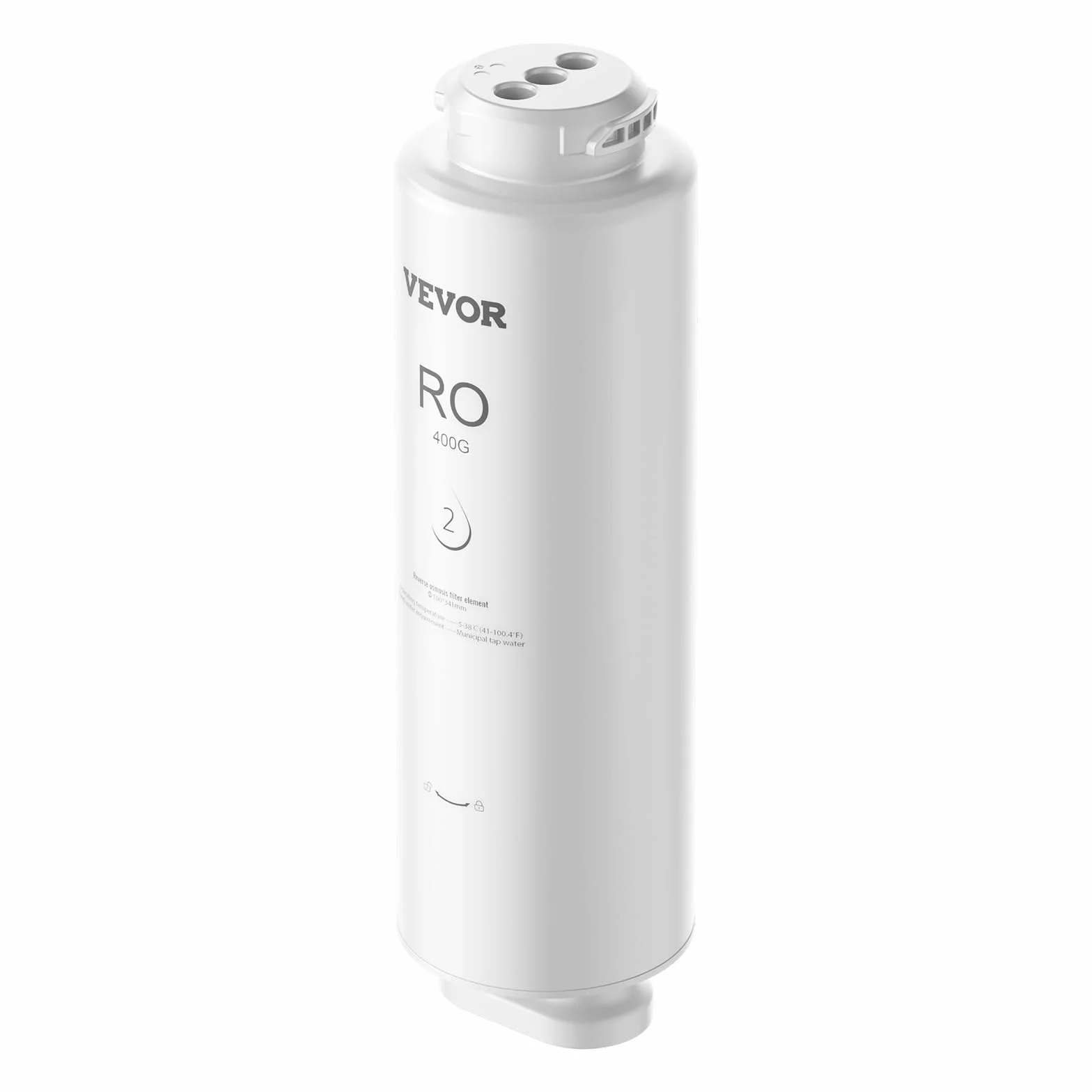 VEVOR Sistema de Ósmosis Inversa 9 Etapas 400 GPD, Cartucho de Filtro RO 24 Meses, Reduce Plomo Cloro Óxido, Compatible Fregadero SS-002 Φ 100 x 341 mm