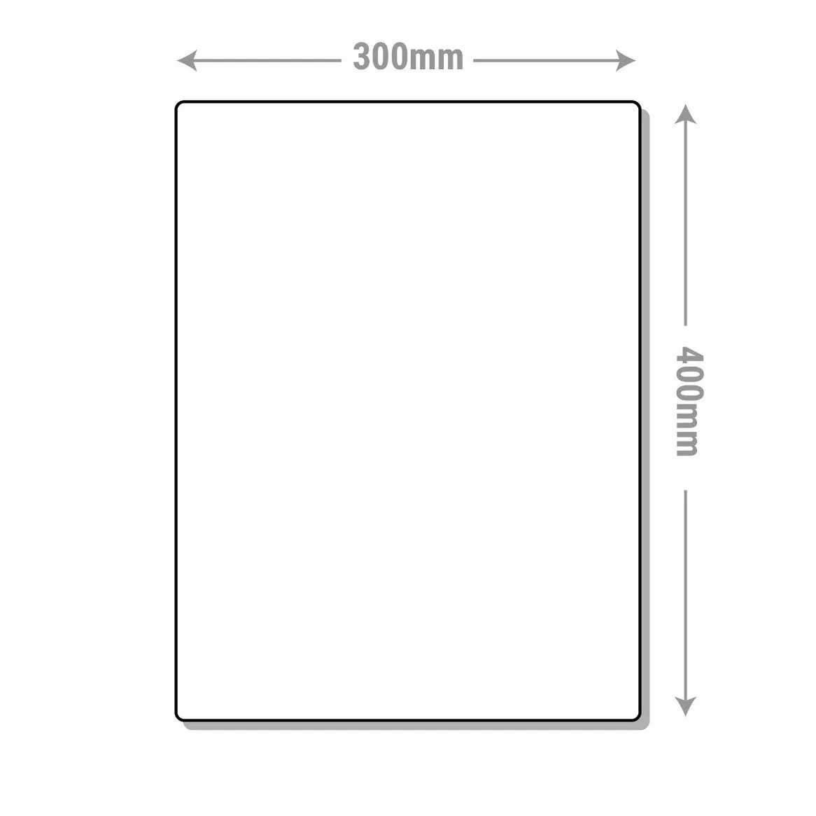 V Safety 6E031BC-R1ABRSH 300 mm x 400 mm – 1,6 mm de plástico rígido de Aluminio, Negro
