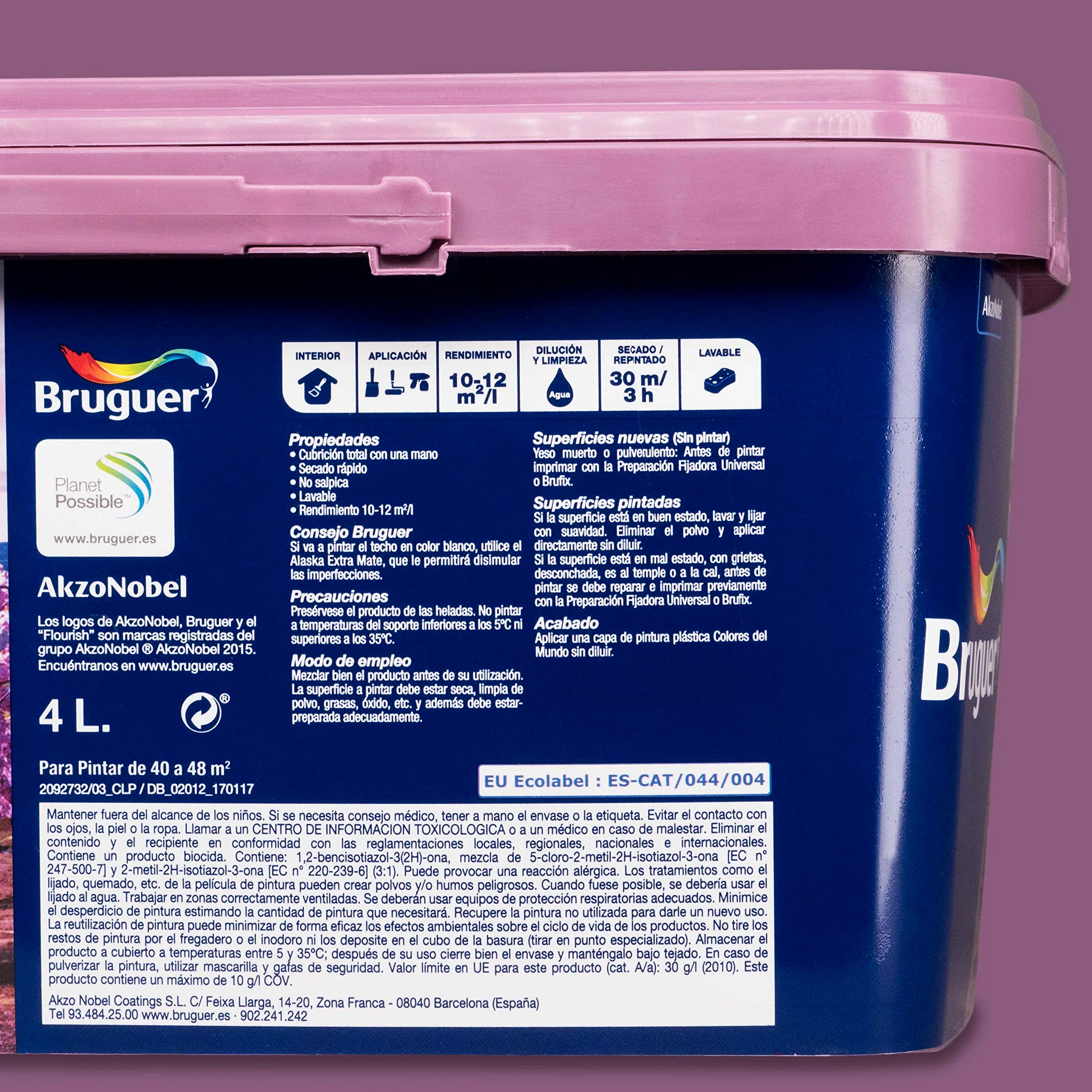 Bruguer Colores del Mundo Pintura para paredes monocapa Japón Violeta Natural 4 L