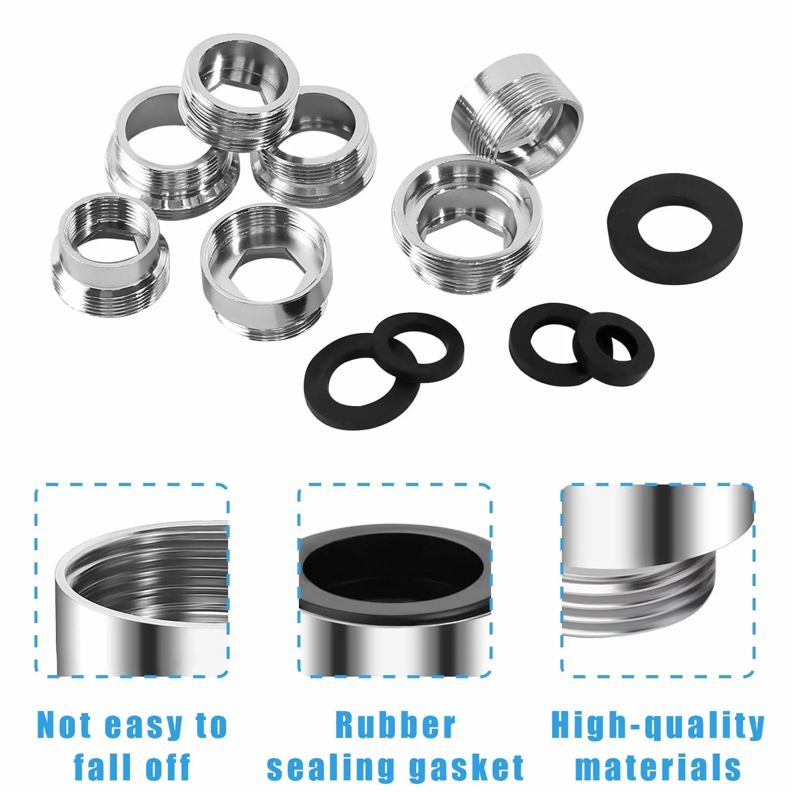 16 Piezas Set Adaptador Con Rosca Macho Hembra, Adaptador De Latón Para Grifo, Adaptador Para Grifo, Conector De Aireador De Grifo, Adaptador Universal Para Grifo, Adaptador De Calidad Para Grifo