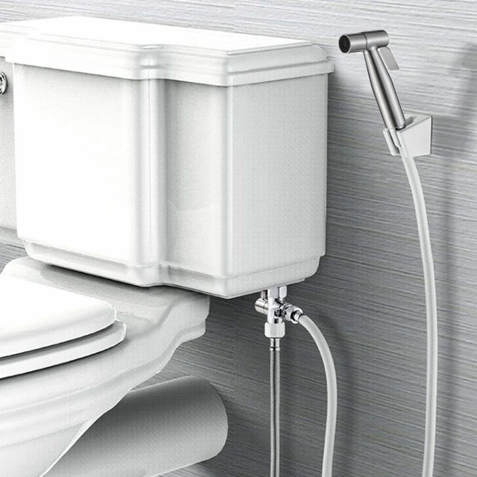 Juego de bidé, ducha de mano con adaptador de manguera y soporte para ducha para bidet, inodoro, WC