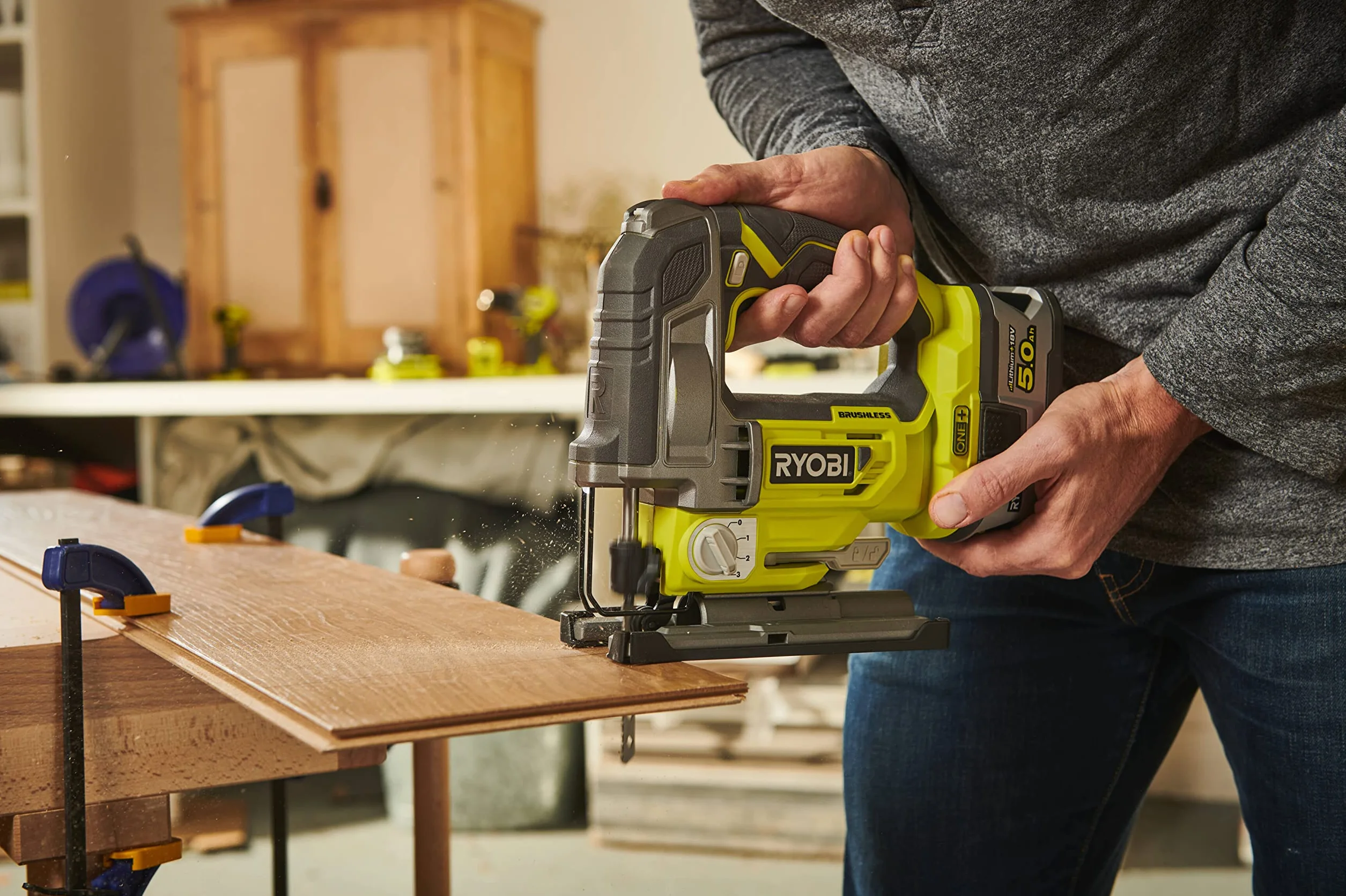 RYOBI Juego de 10 Hojas de Corte ONE+ Sierra de Calar Sin Cable para Madera, Metal y Plástico RAK10JSBWM
