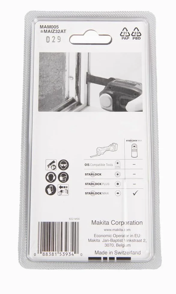 Makita B-66444 Starlock Max Plunge Blade 32x70mm 23TPI TC/HM Metal