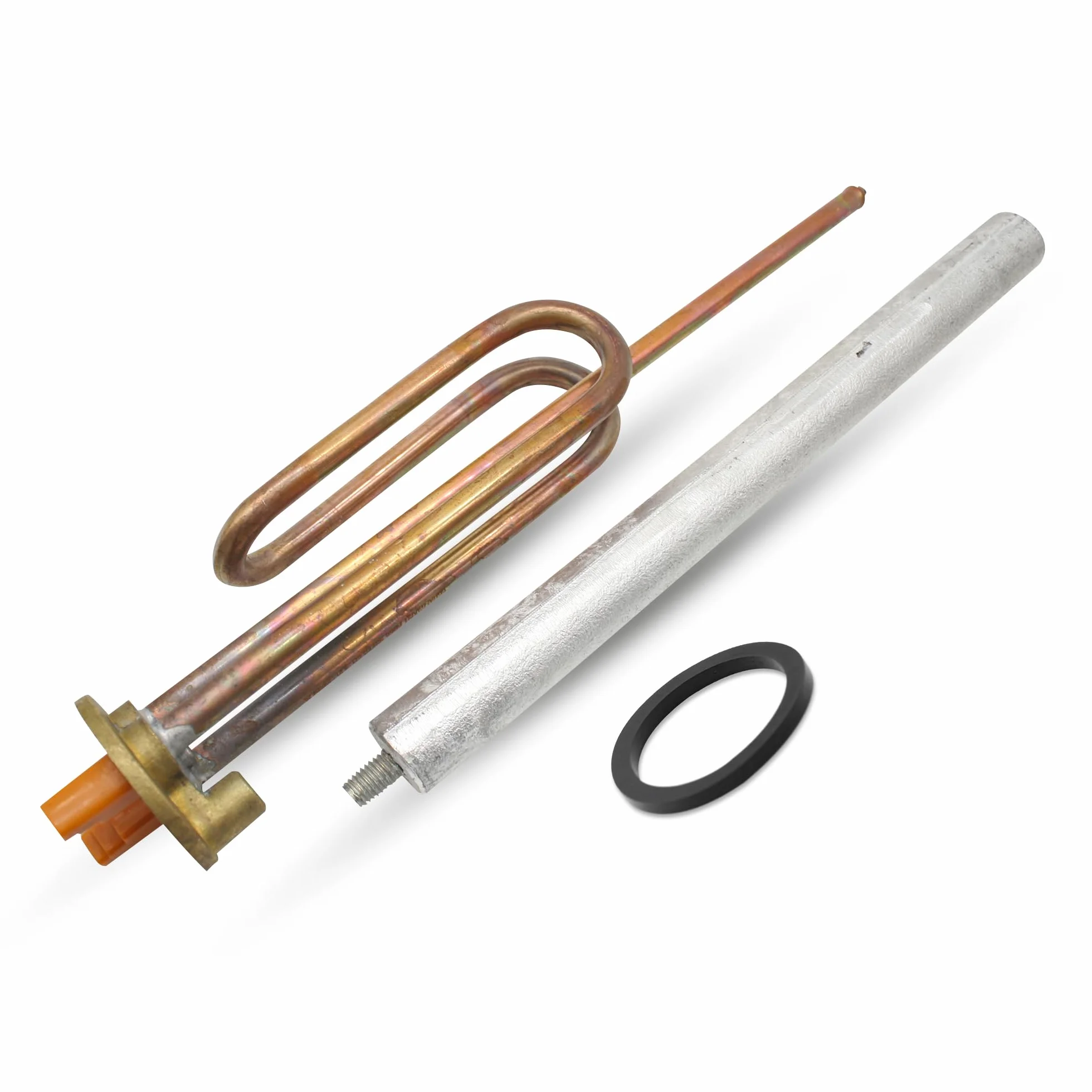 DOJA Barcelona | Kit Resistencia Calentar Agua 1500W | Pack Resistencia Curva+Anodo de Magnesio+Junta Goma+Tornillo Fijacion | Kit Resistencia Electrico | para Calentador Agua, Repuesto de Termo