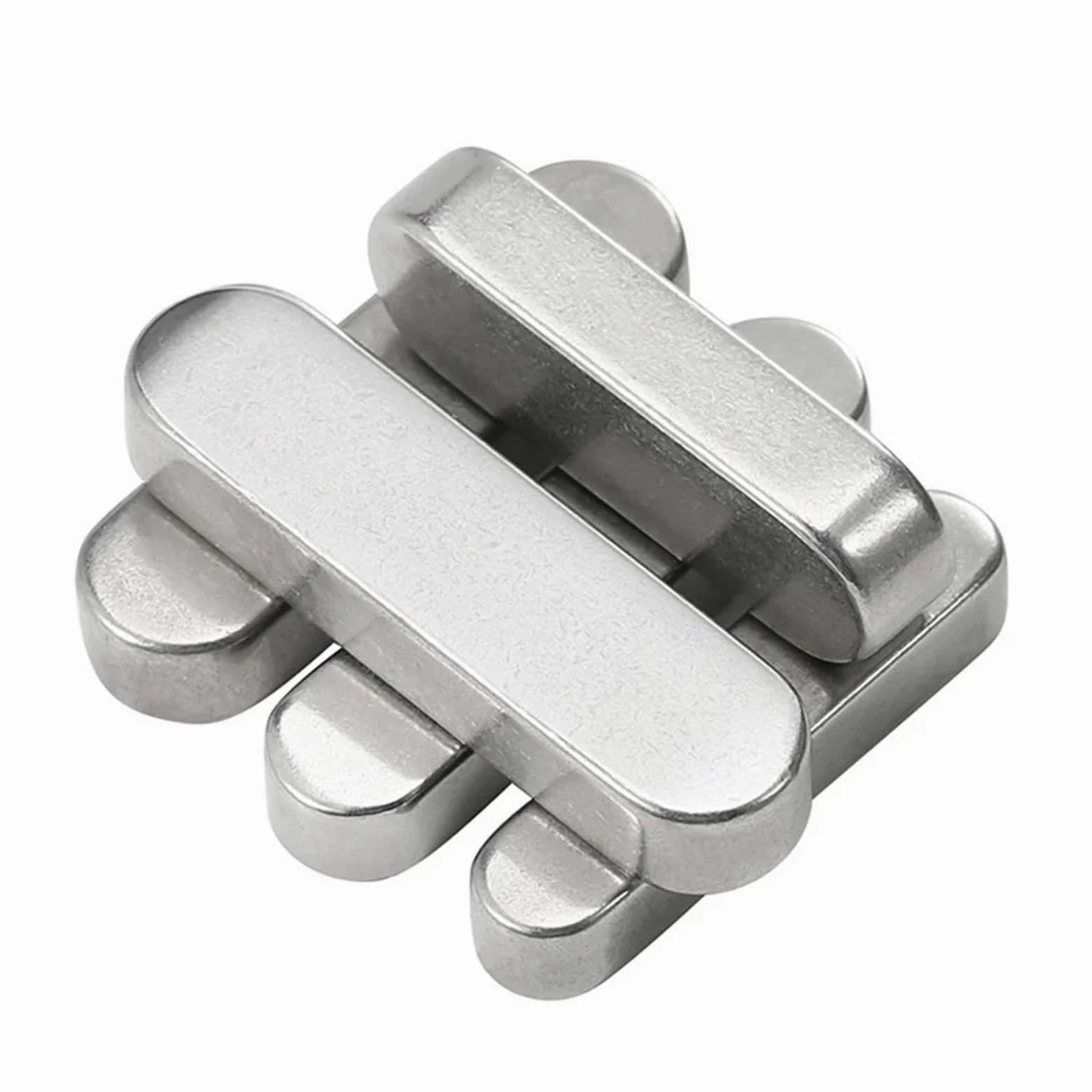 Pasador de chaveta plana paralela tipo A rectangular de acero inoxidable 304/A2 con extremo redondo(8x7x40 2 Pcs)