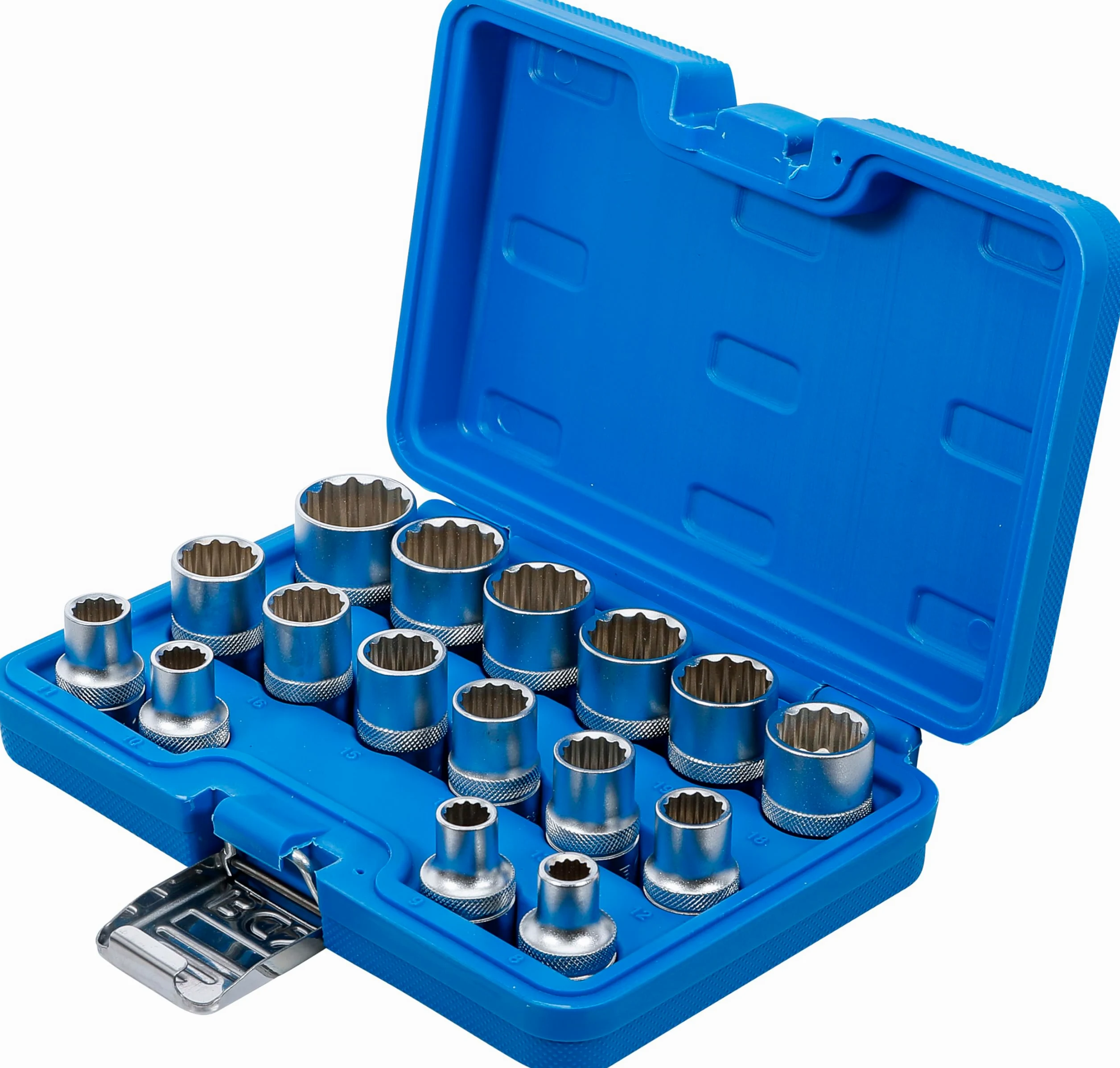 BGS 2226 | Juego de llaves de vaso 12 caras | entrada 12,5 mm (1/2") | 8 - 24 mm | 16 piezas