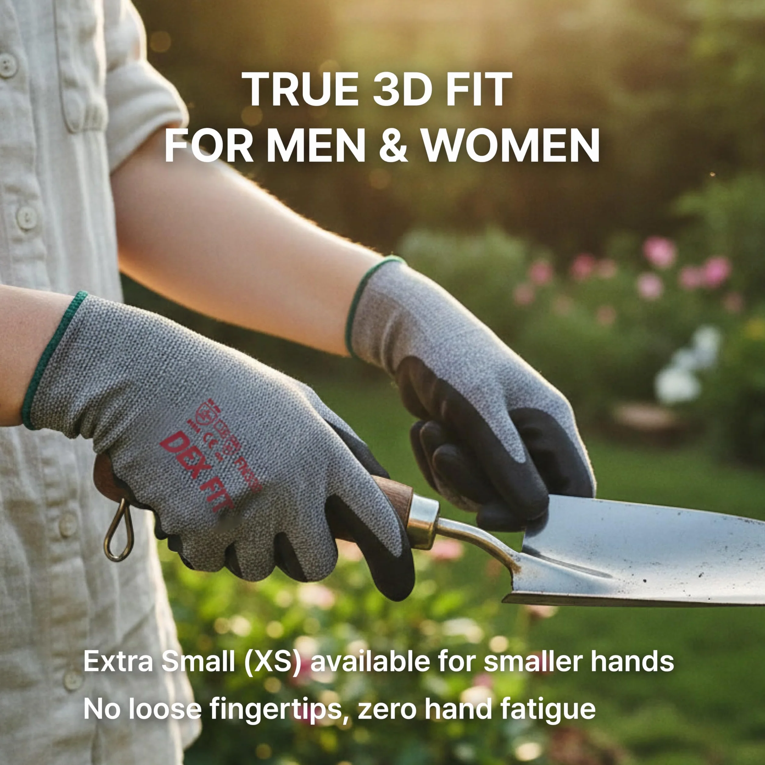 DEX FIT Guantes de Trabajo FN330, Nitrilo, Recubrimiento de Espuma Duradero, Táctil, Lavable
