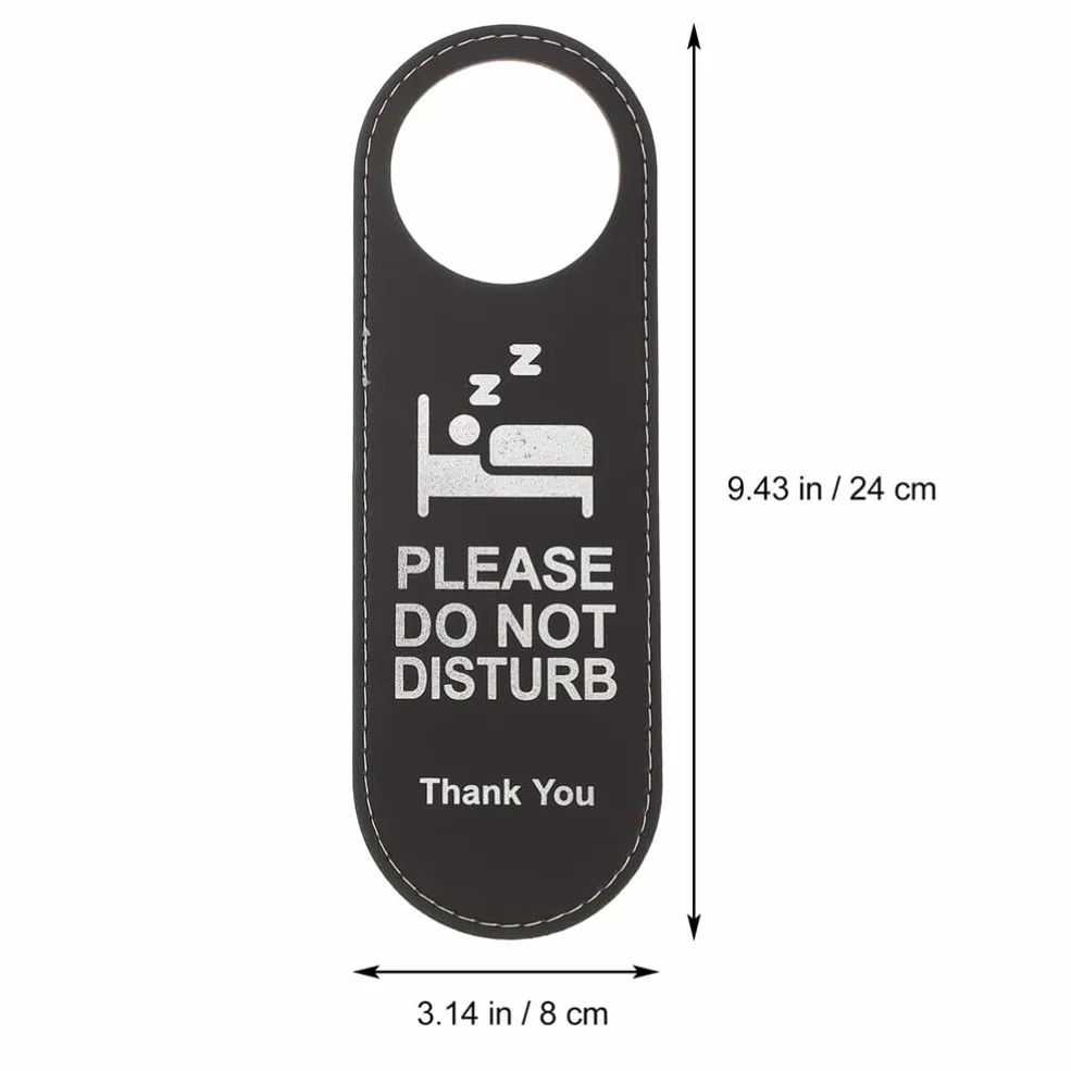 Ciieeo Letrero De Puerta Doble Cara No Molestar Y Por Favor Limpie Para Hotel Hecho De Piel Durable Tamaño 9.4X3.1 Pulgadas Ideal Para Habitaciones Bares Y Cafeterías