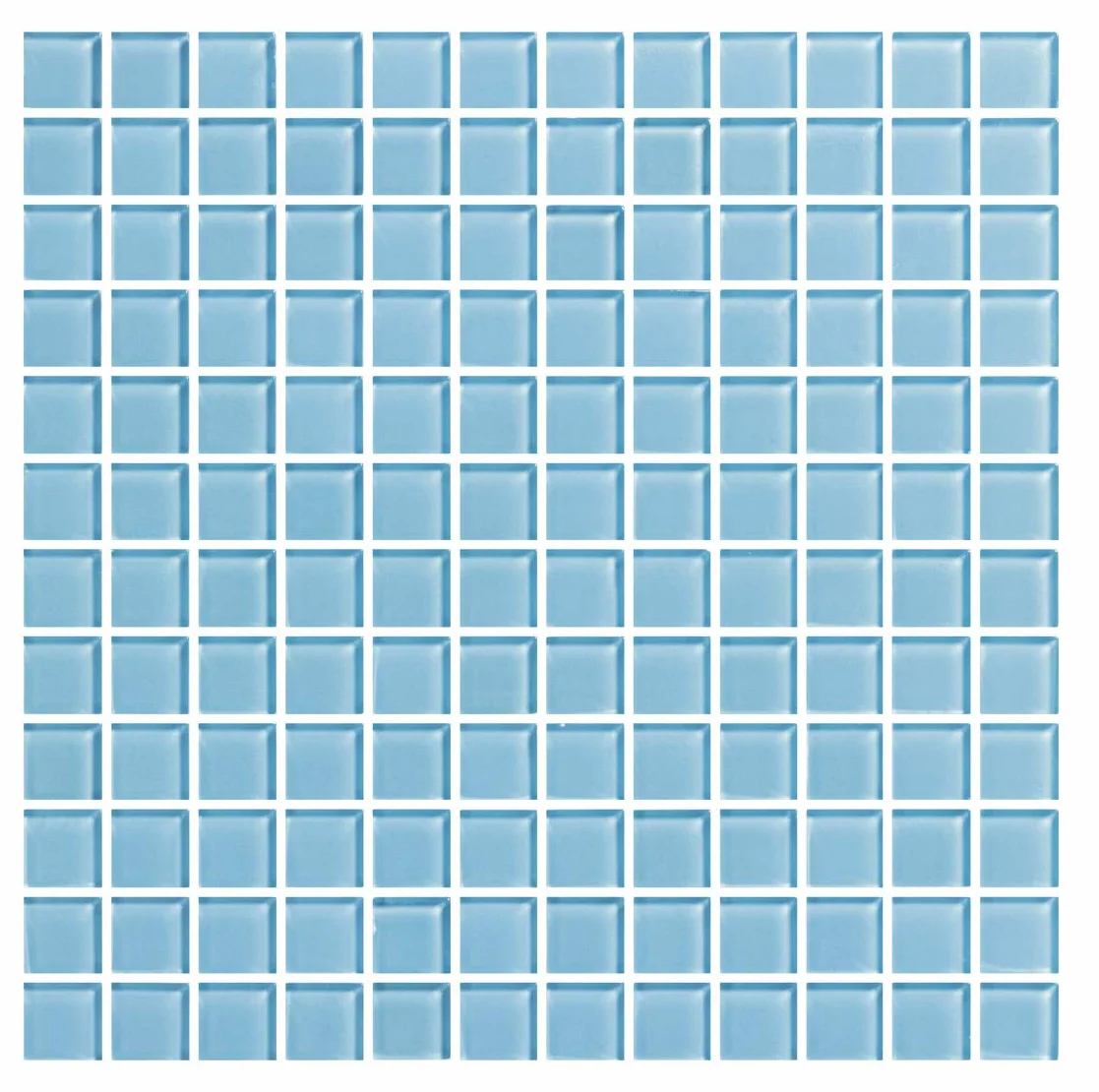Mosaico de Cristal Templado enmallado de 32x32cm. Azul. No es Gresite