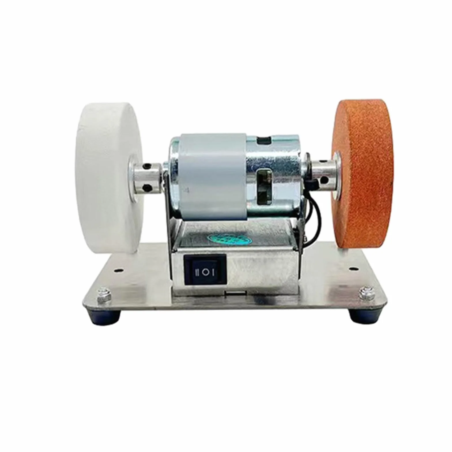 Máquina pulidora de piedras preciosas, Motor de amoladora, muela eléctrica de pulido Micro grueso y fino, piedra de amoladora doble de 100W, mesa de artefacto