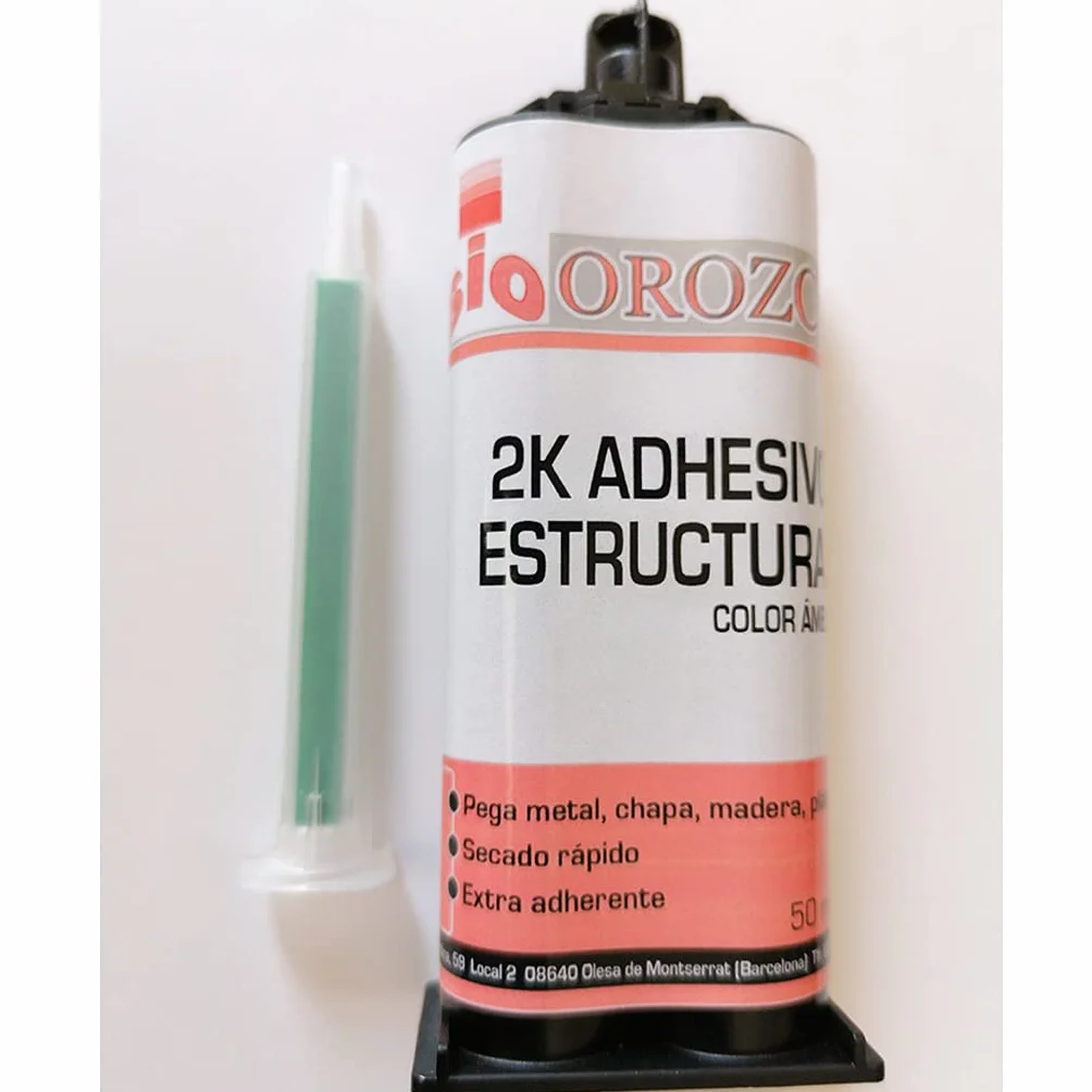 SIO 6x Adhesivo Epoxi Bicomponente 50 ml – Pegamento Estructural 2 Componentes Alta Resistencia – Unión Metal, Plástico, Madera, Cerámica – Secado Rápido – Uso Profesional Automoción y Bricolaje