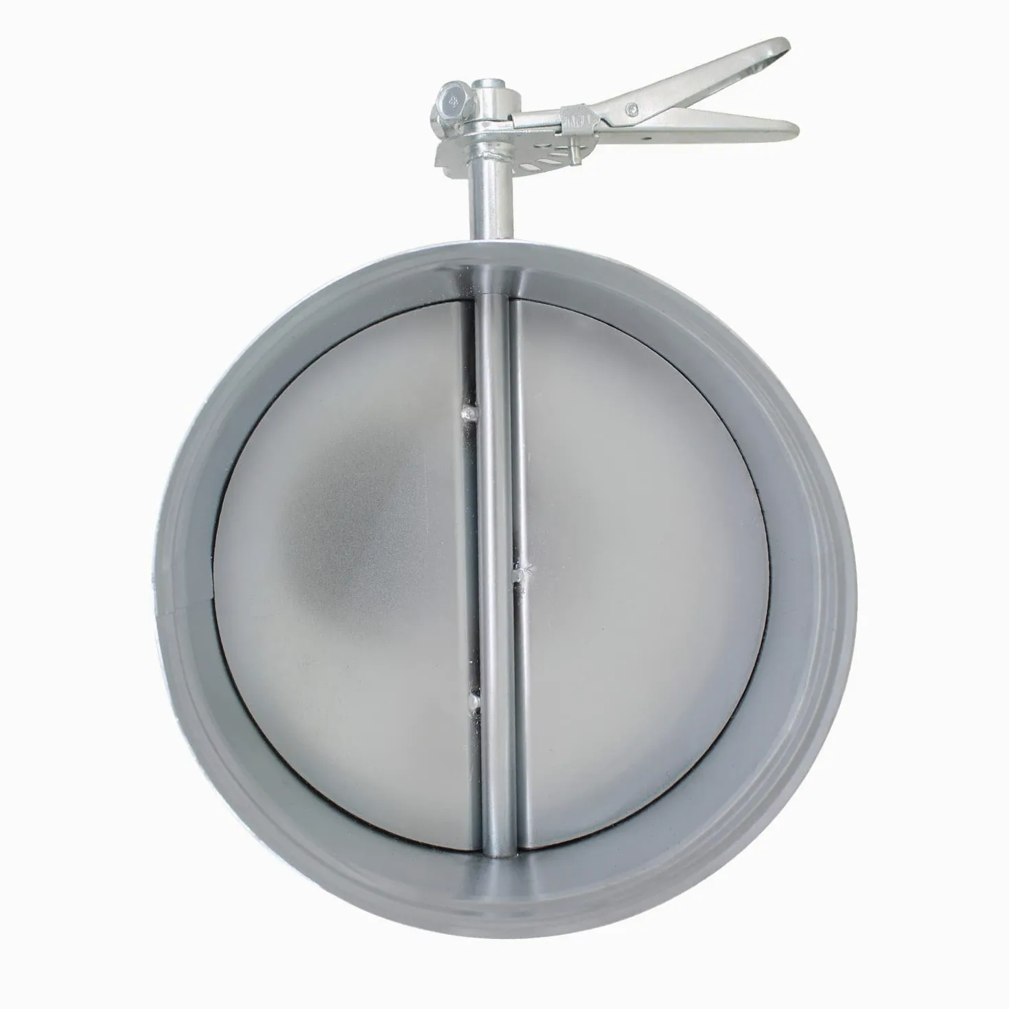 Compuerta regulacion aire acondicionado valvula ventilacion regulable hierro metalica tubo chimenea con valvula estufa con llave de corte (150mm Diámetro Externo)