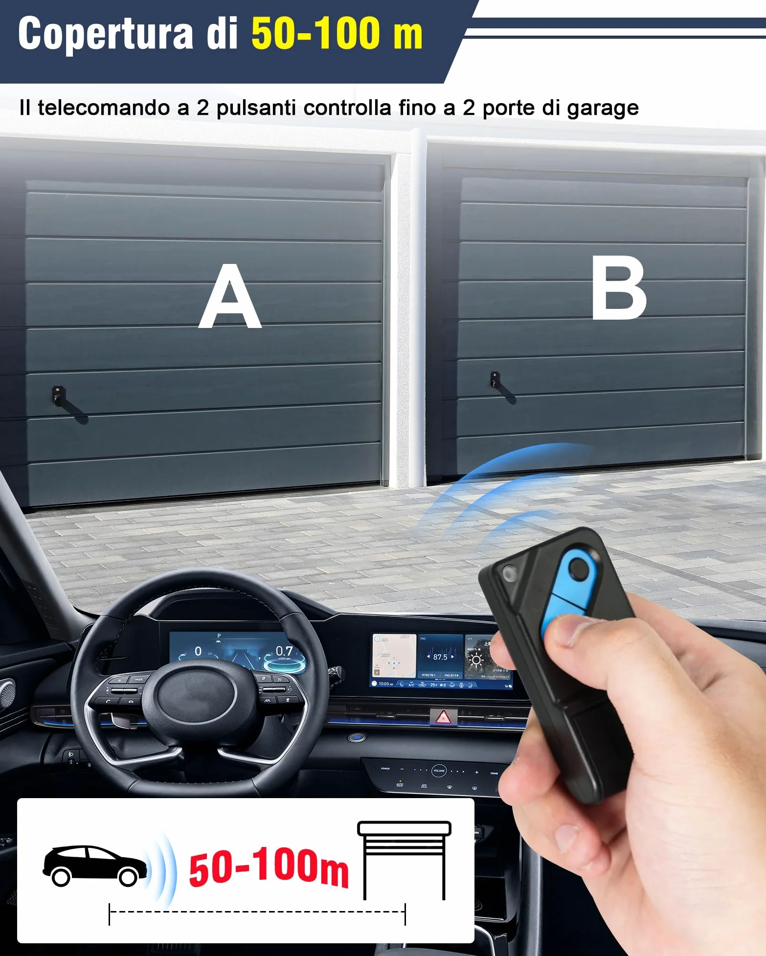 RUIZHI Mando a distancia para TM2 433 DS (2 canales, 433 MHz, 2 unidades)