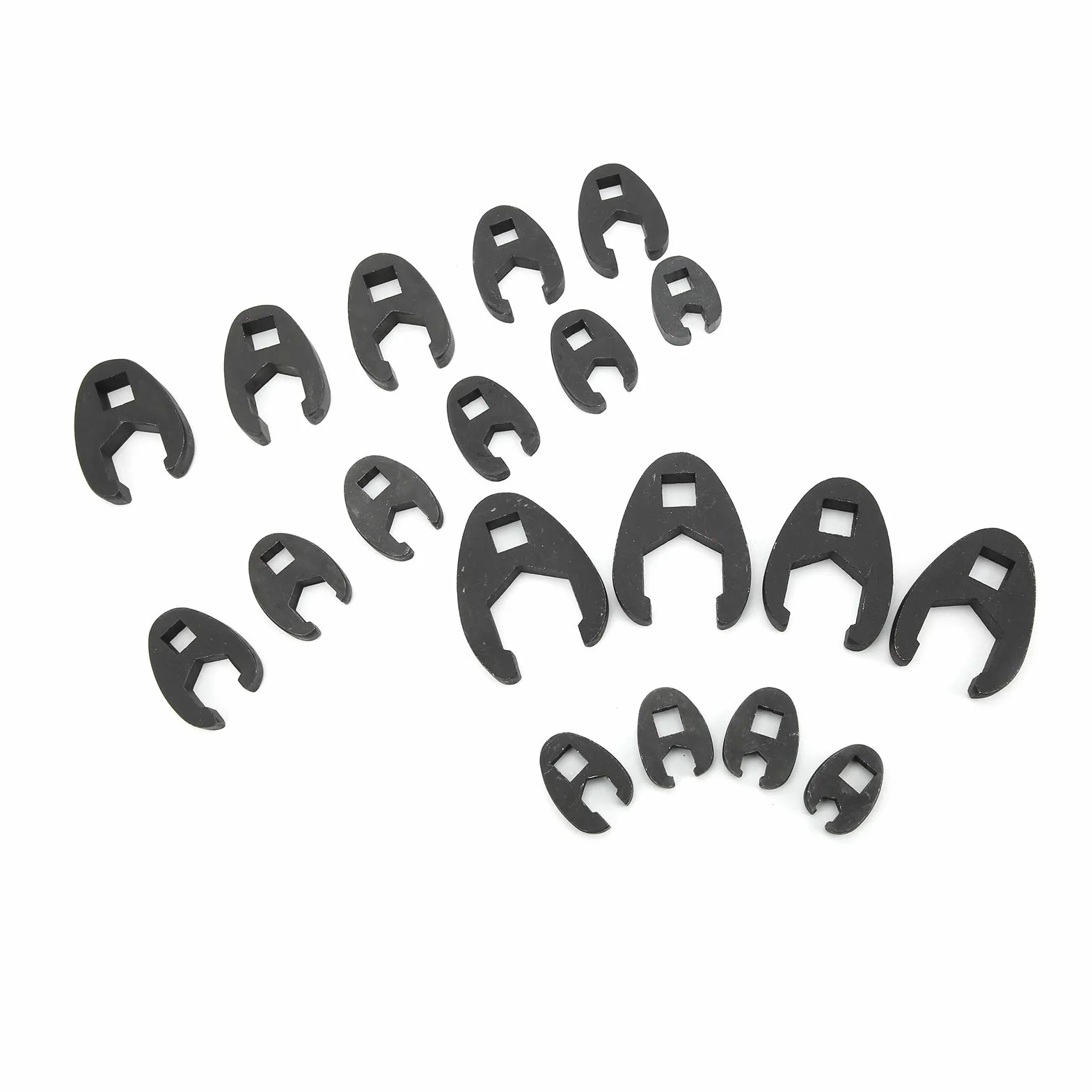 Juego de 19 llaves de pata de gallo de 8 a 32 mm, de acero al cromo-molibdeno, para barra de extensión de carraca de 3/8 pulgadas de 1/2 pulgadas