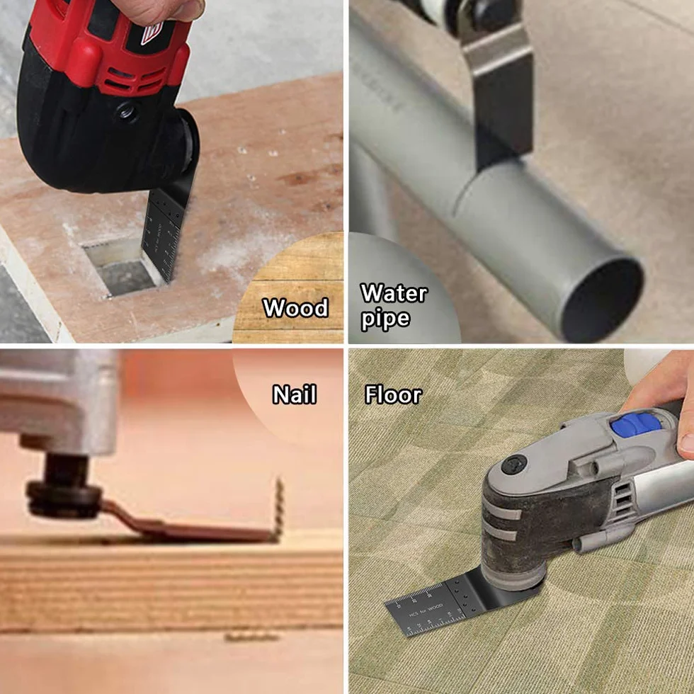 Cuchillas Mix 12 piezas para herramienta oscilante compatible con BOSCH, MAKITA, Dewalt