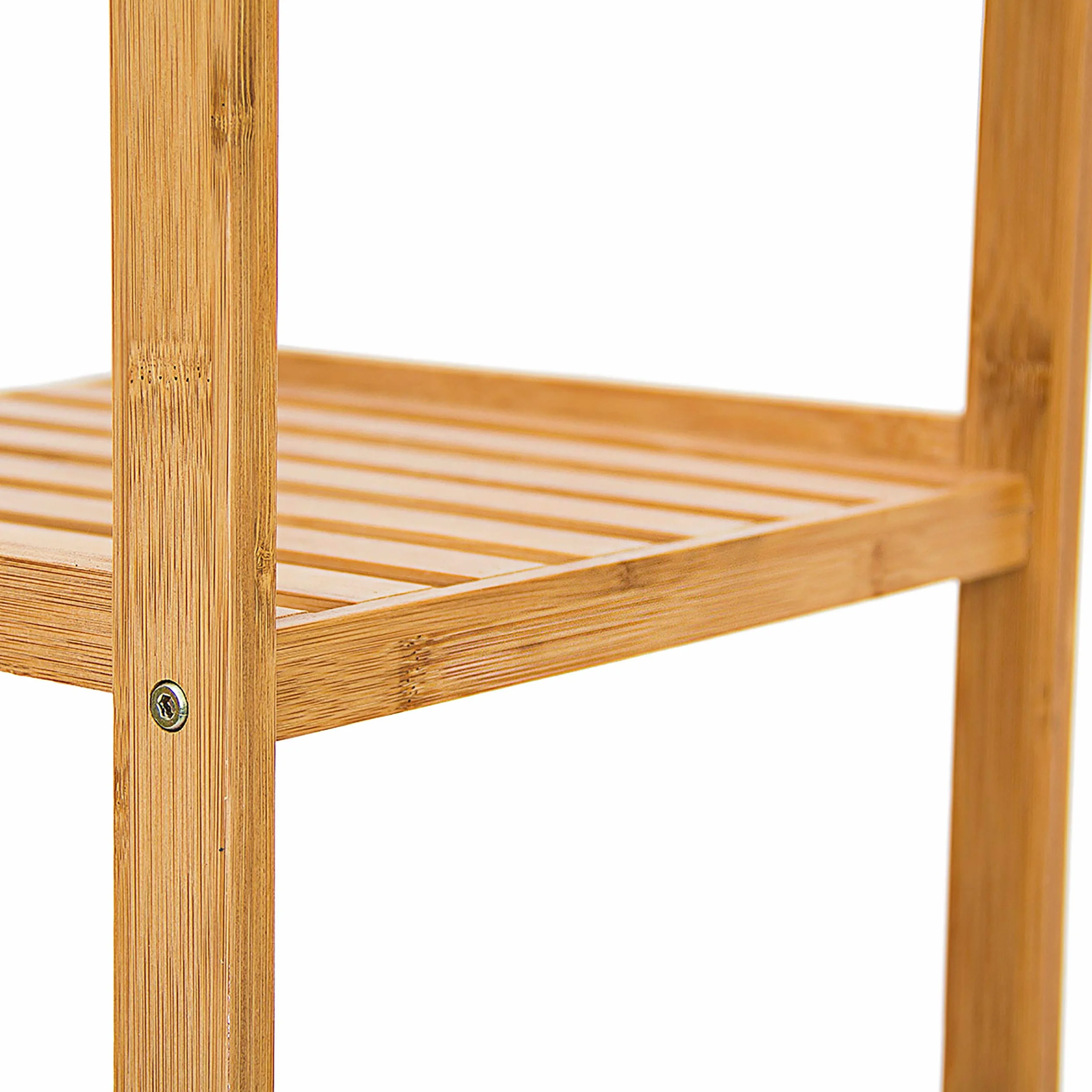Relaxdays Estantería Bambú Baño 4 Baldas 110x34x33 cm Marrón Natural