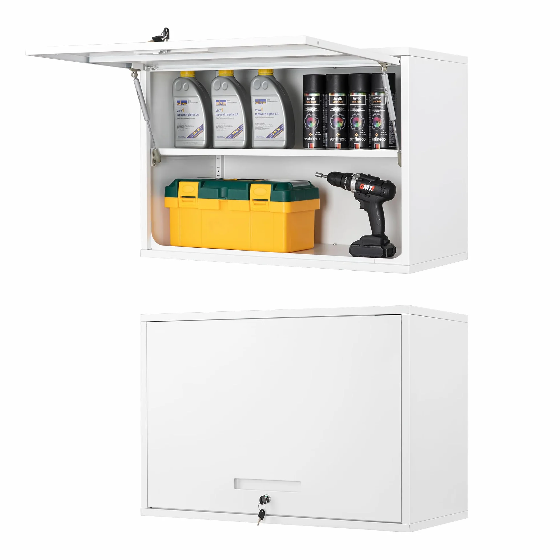 Sightlife Armario Colgante de Pared Cocina Baño Cierre 55 x 80 x 40 cm