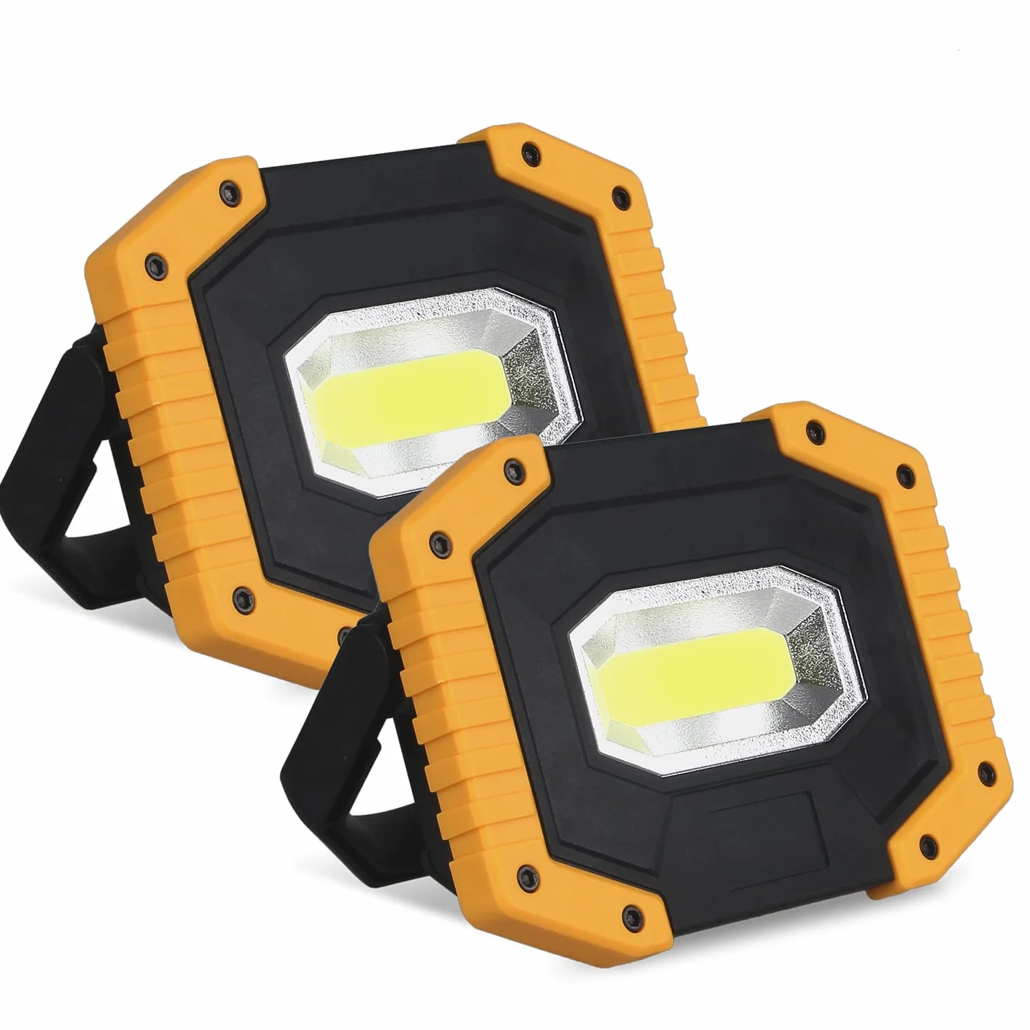 Foco LED Recargable T-SUN 2 Packs Luz LED Trabajo Portátil 30W 2000LM Foco Led Bateria 3 Modos Foco de Trabajo LED USB para Camping, Taller, Pesca, Emergencia