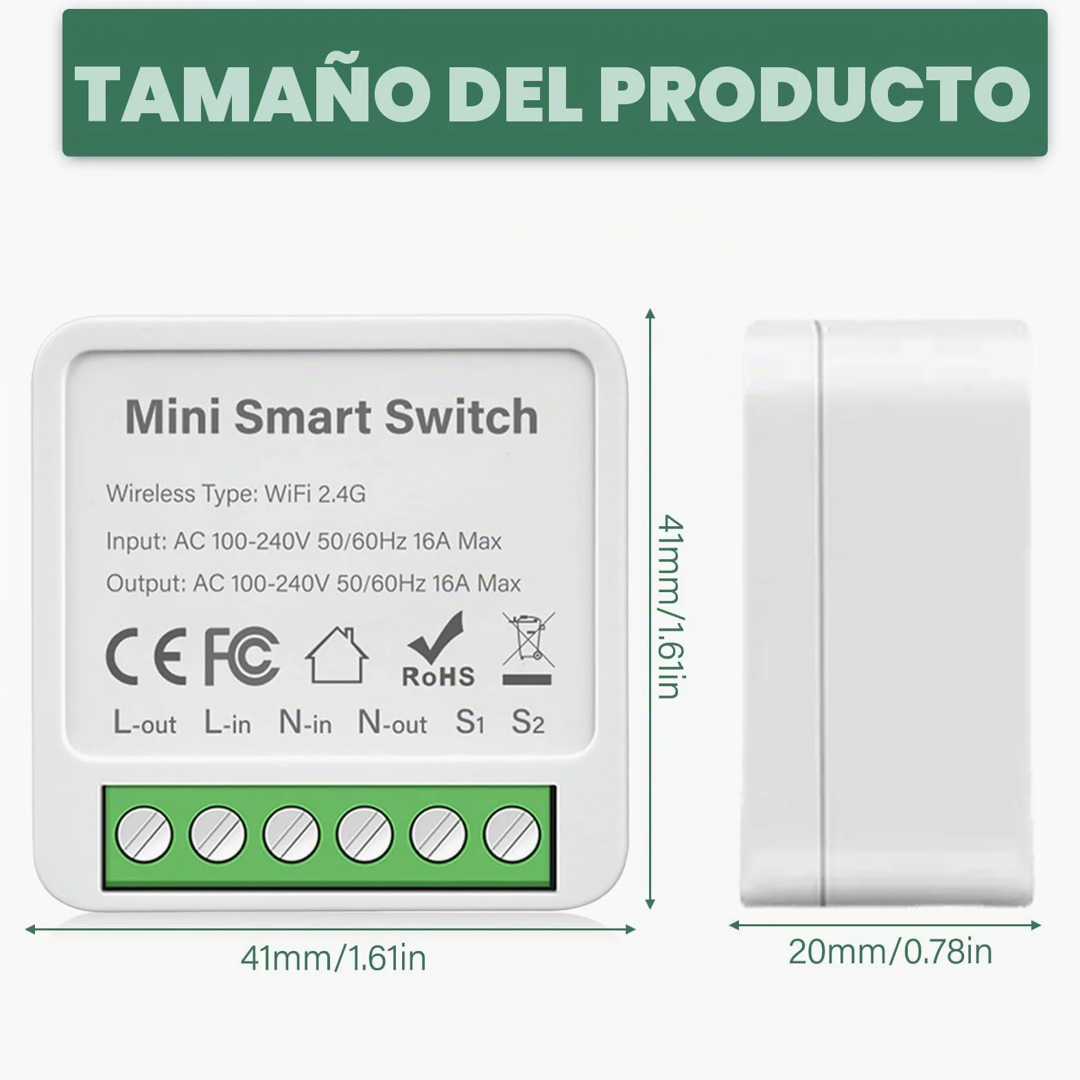 4 piezas de módulo de interruptor de luz inteligente de 1 vía, interruptor de luz de Smart Home, interruptor Smart Life, módulo de relé de interruptor mini DIY de WLAN, compatible con Alexa y Google