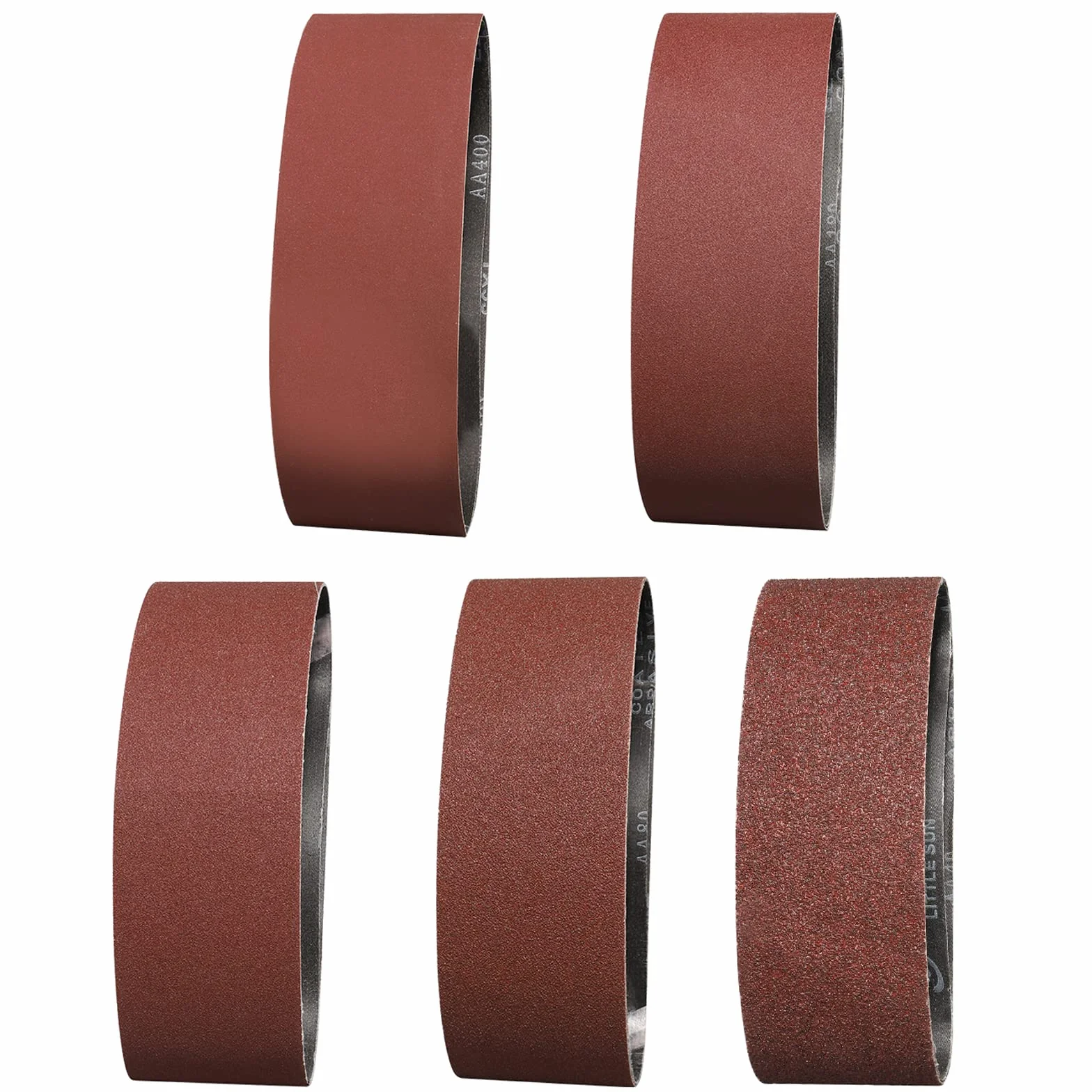 Bandas de Lija 40 x 303mm 60/80/120/240/400 Granos Correas para Lijar (10 Unidades)