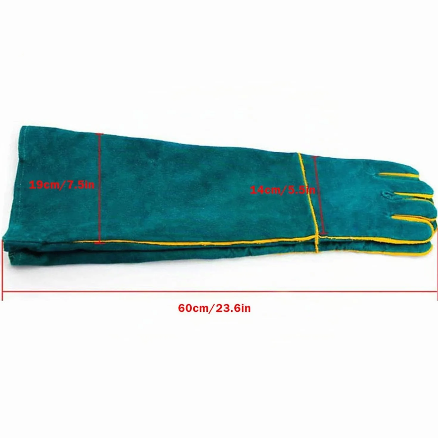 PeSandy 60CM Guantes de Trabajo Anti-Mordidas para Manejo de Animales, Duraderos para Bañarse, Arreglarse, Soldar