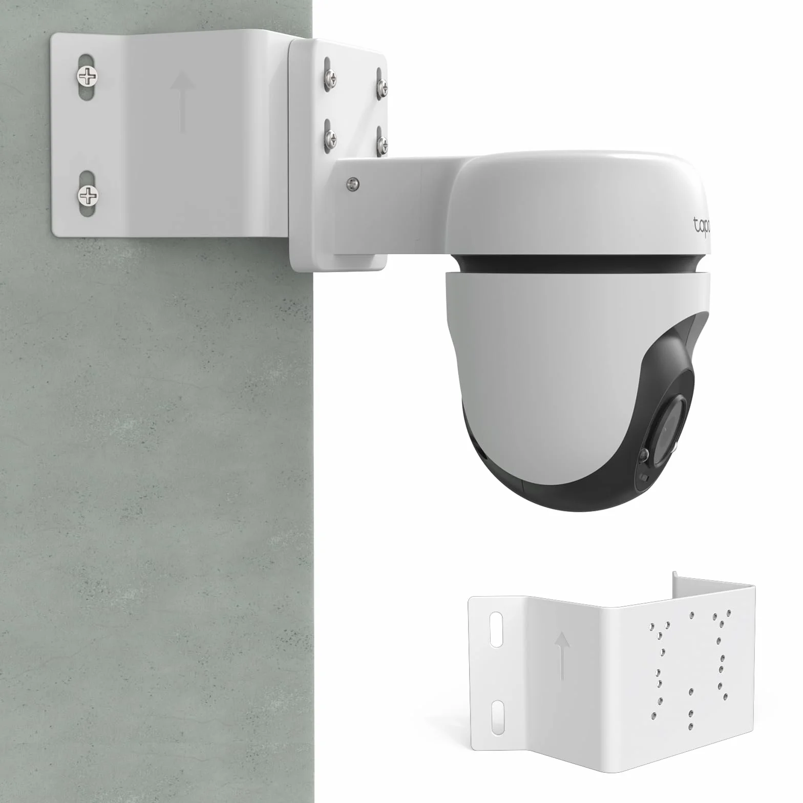 Soporte de esquina para TP-Link Tapo C520WS, soporte ajustable para cámara de vigilancia Tapo C500, soporte de pared de metal para cámara Tapo C510W/C530WS/C501GW/C51A/C52A/TC40/TC41/TC40GW