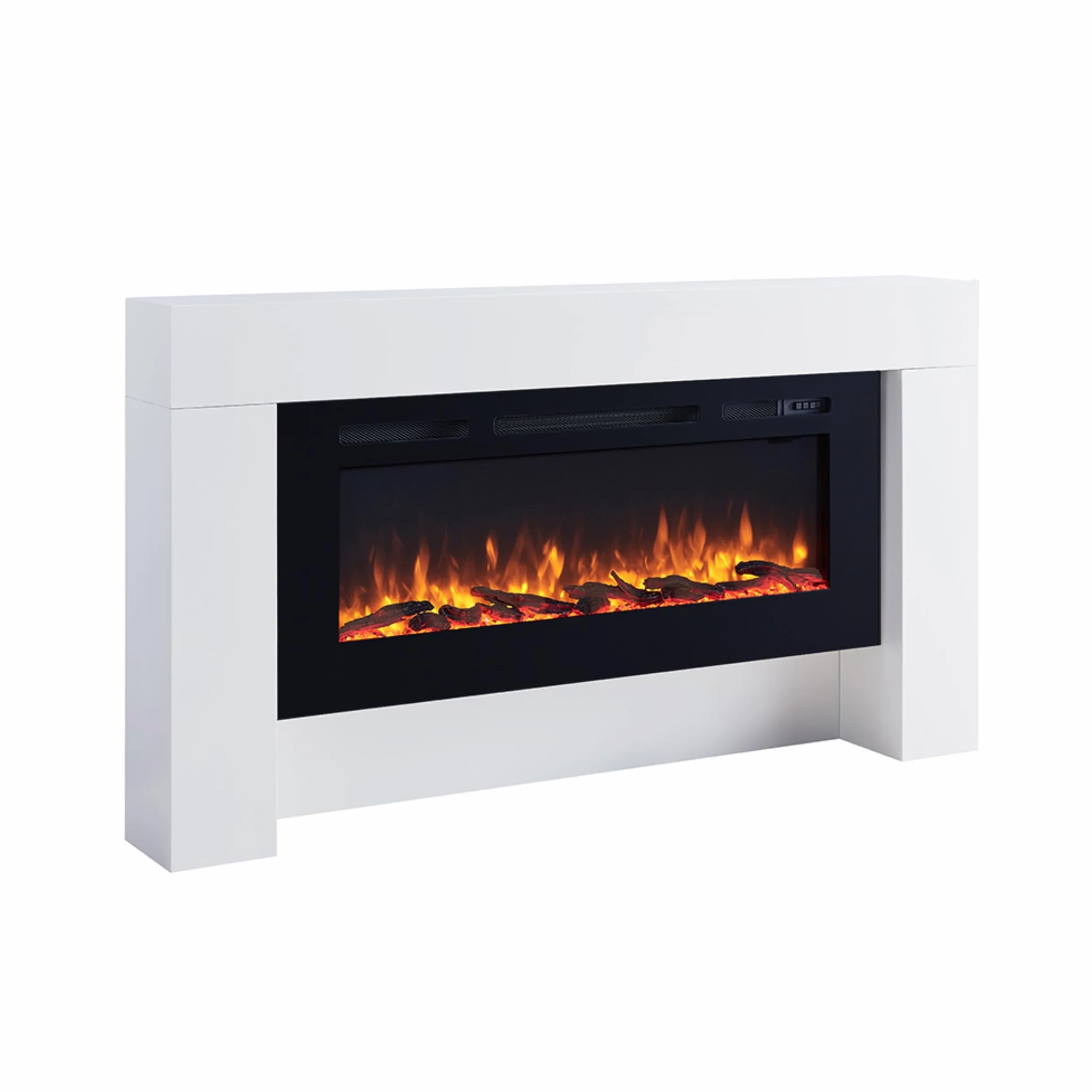 BALDERIA Zeus Chimenea electrica con Mueble Blanco | para Decoracion habitacion