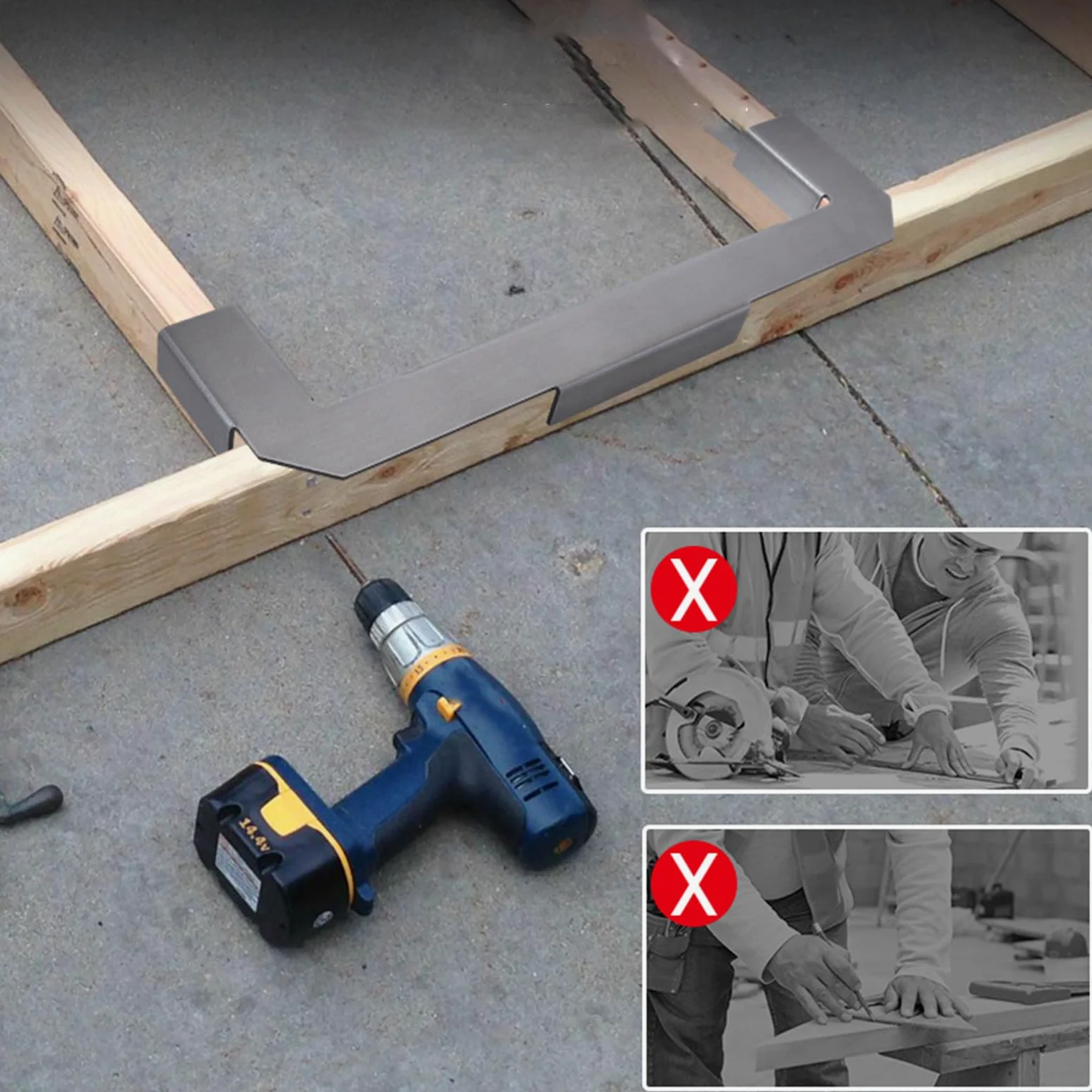 Soporte de esquina profesional de carpintería de 16 pulgadas para hacer muebles, tareas de bricolaje, proyectos de carpintería, mejora la eficiencia del trabajo