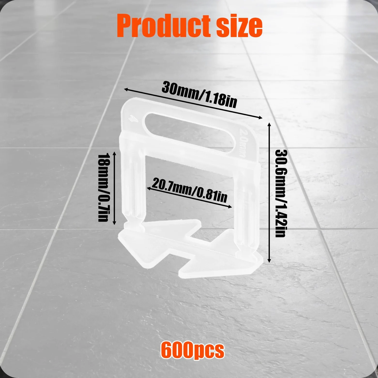 Sistema de Nivelación para Azulejos 600 Unidades, Herramienta de Nivelación para Cerámica, Cuñas para Azulejos y Base para Colocar Azulejos, Reutilizable, para Suelo y Paredes 2.0mm