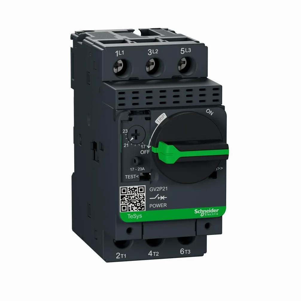 Schneider Electric GV2P21 Tesys Gv2, Disyuntor Magnetotérmico, 17…23 A, Conexión Por Tornillo