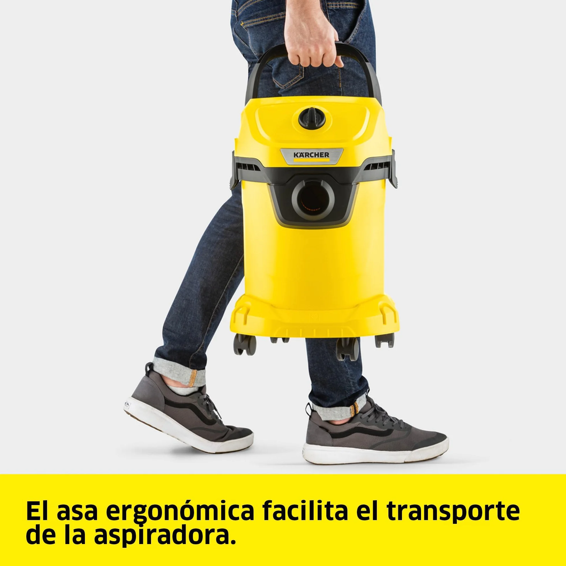 KÄRCHER Aspirador en Seco y Húmedo WD 3 V 17/4/20 1000 W Depósito 17 l Manguera 2 m Cable 4 m