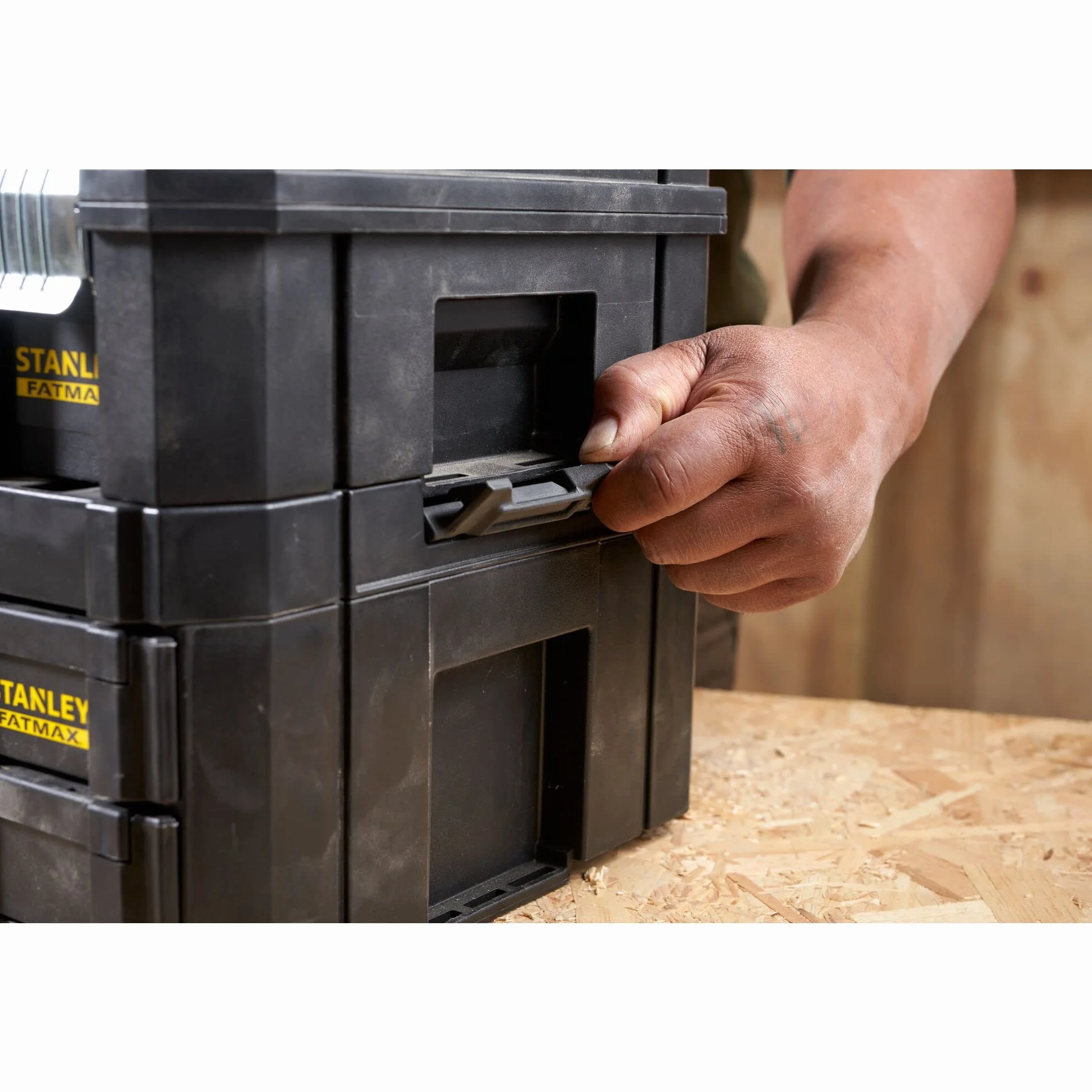 STANLEY FATMAX Cajonera Doble PRO-STAK IV 2 Cajones Modulares Apilable 8L