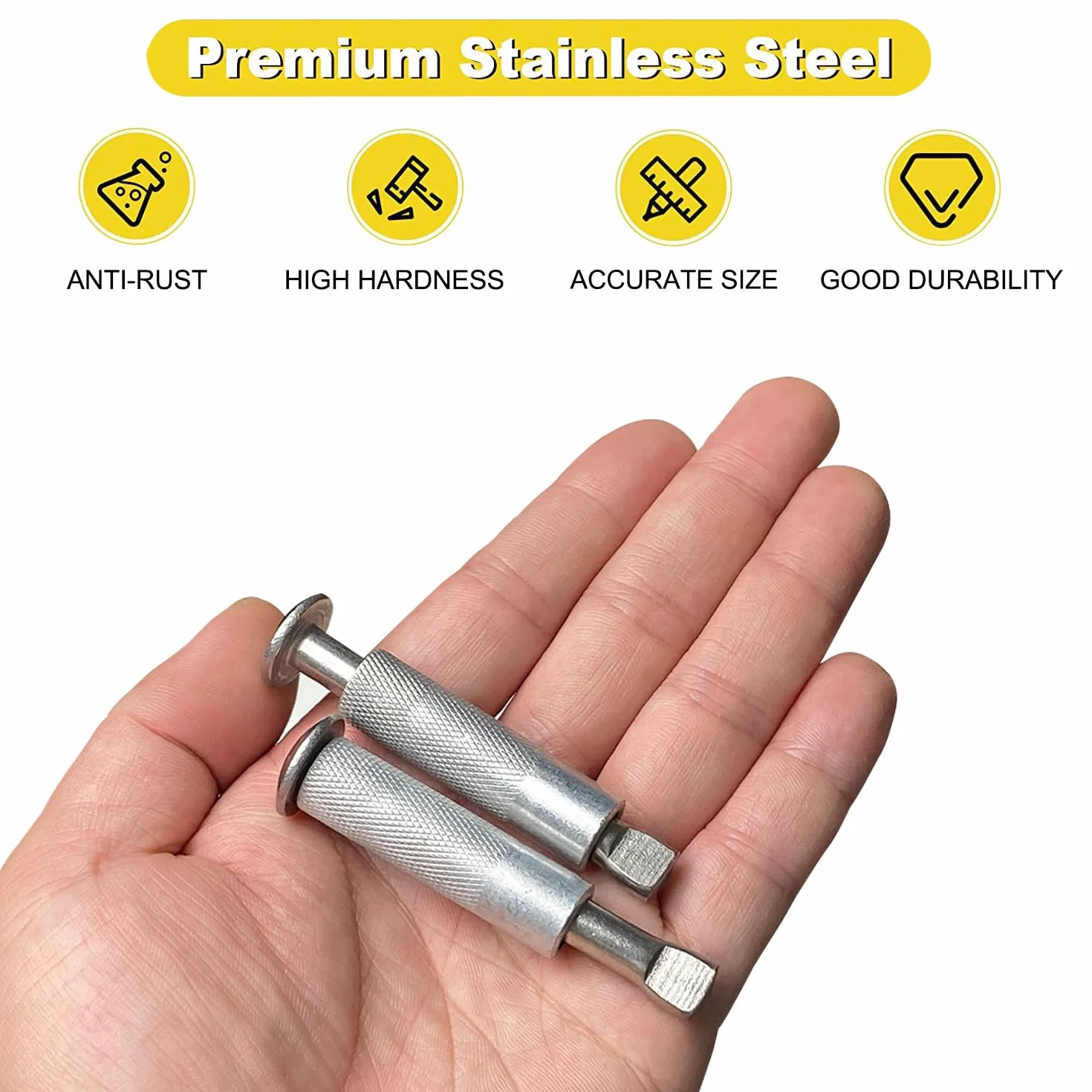 Tornillos Lona Piscina 12pcsTornillos Anclaje para Piscinas Tornillos de Anclaje para Cobertor 16 x 65mm Tornillos de Anclaje Escamoteables para Lonas y Cobertores Piscina (12)