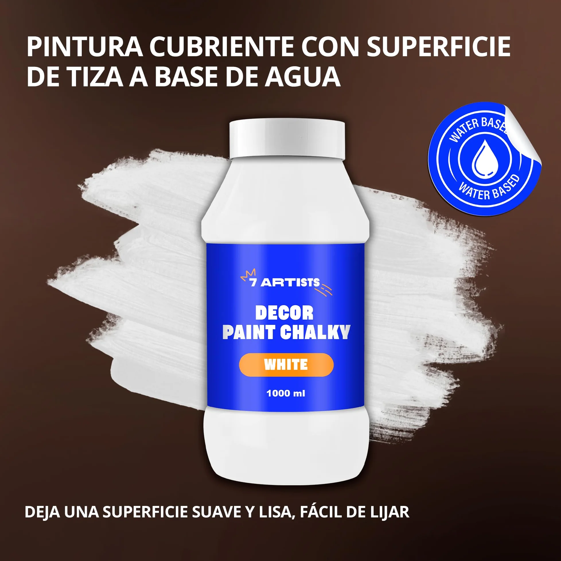 Chalk Paint Blanco 1000 ml Pintura a la Tiza para Muebles | Pintura Chalk Paint