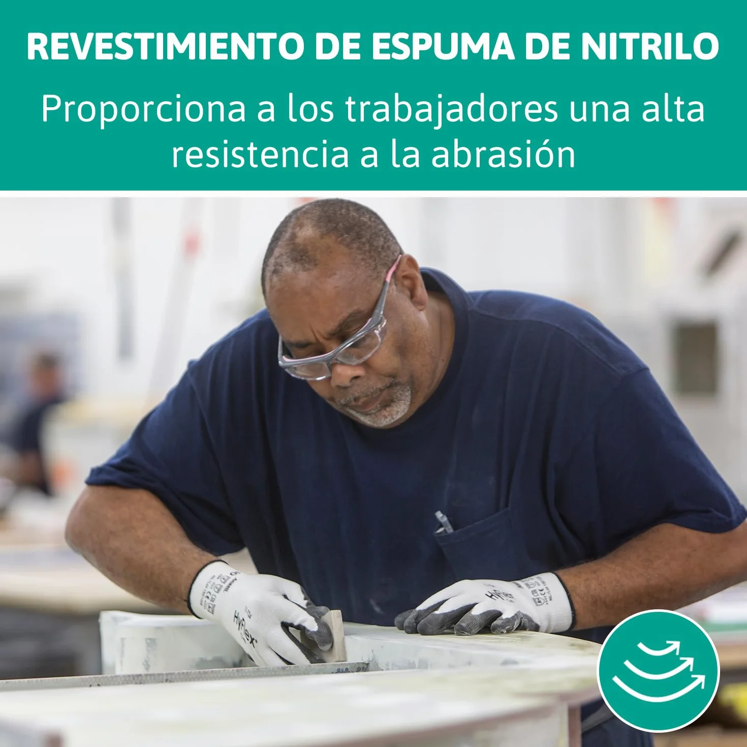 Ansell HyFlex 11-800 Guantes de Trabajo Profesionales, Revestimiento de Nitrilo Antideslizante, Talla XL, 12 Pares