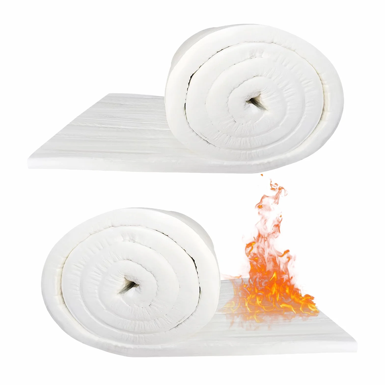 Manta Aislante Fibra Cerámica 400x610x25mm 2 piezas Alfombrilla Ignífuga Estufas Pellets 1260°C