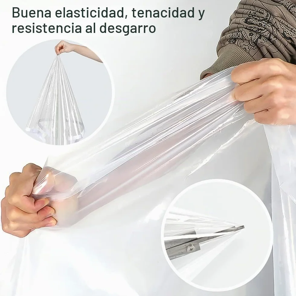 Película térmica para Aislamiento de Ventanas de PVC, lámina Aislante Transparente,Aislante Termico Ventanas para protección contra el frío(200x200 cm)