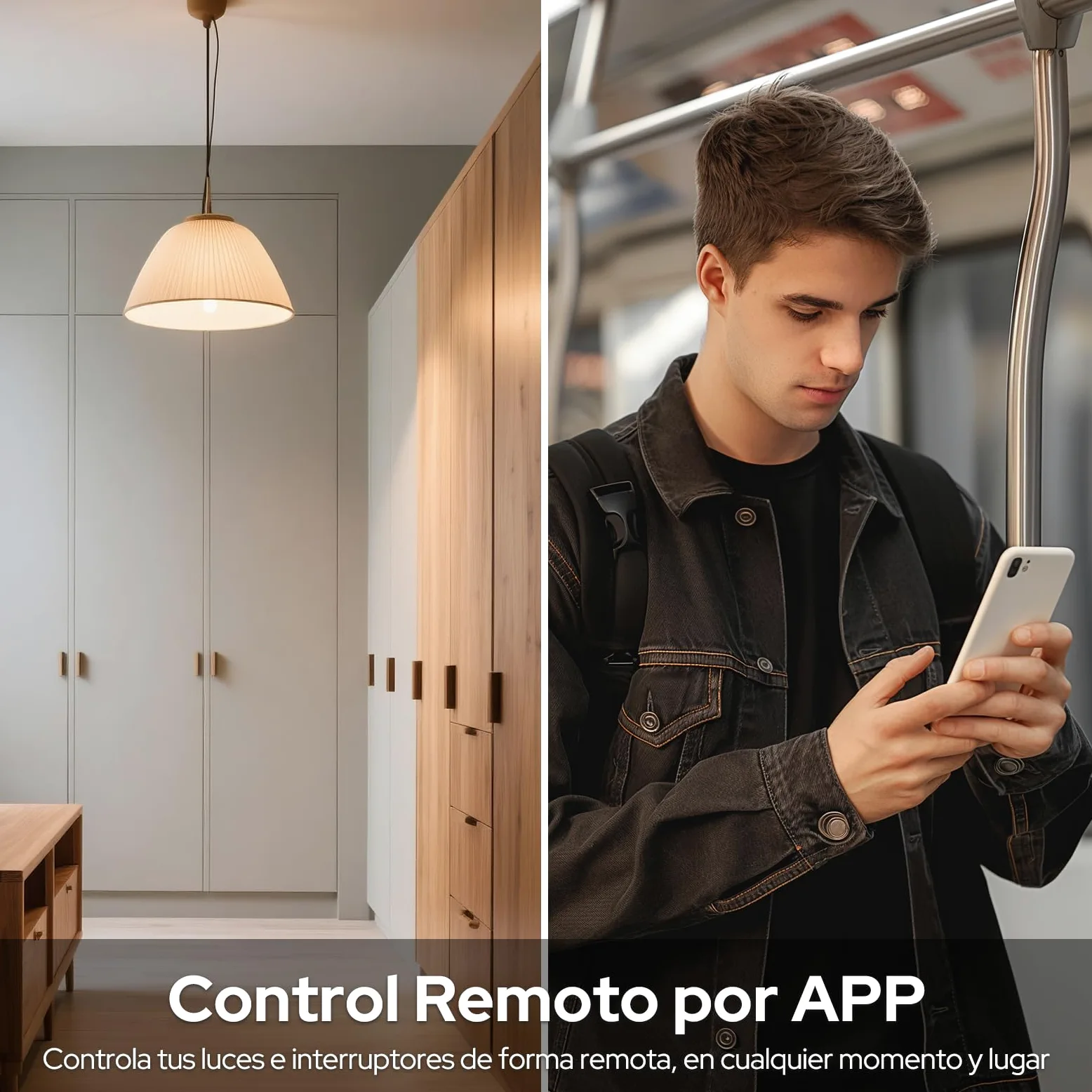 LoraTap Kit de 2 Interruptores Relé WiFi Inalámbricos, Conmutador Paralelo, Receptor de 2300W 10A, Interruptor Inteligente, Control a Distancia por Móvil, Compatible con Alexa y Google Assistant