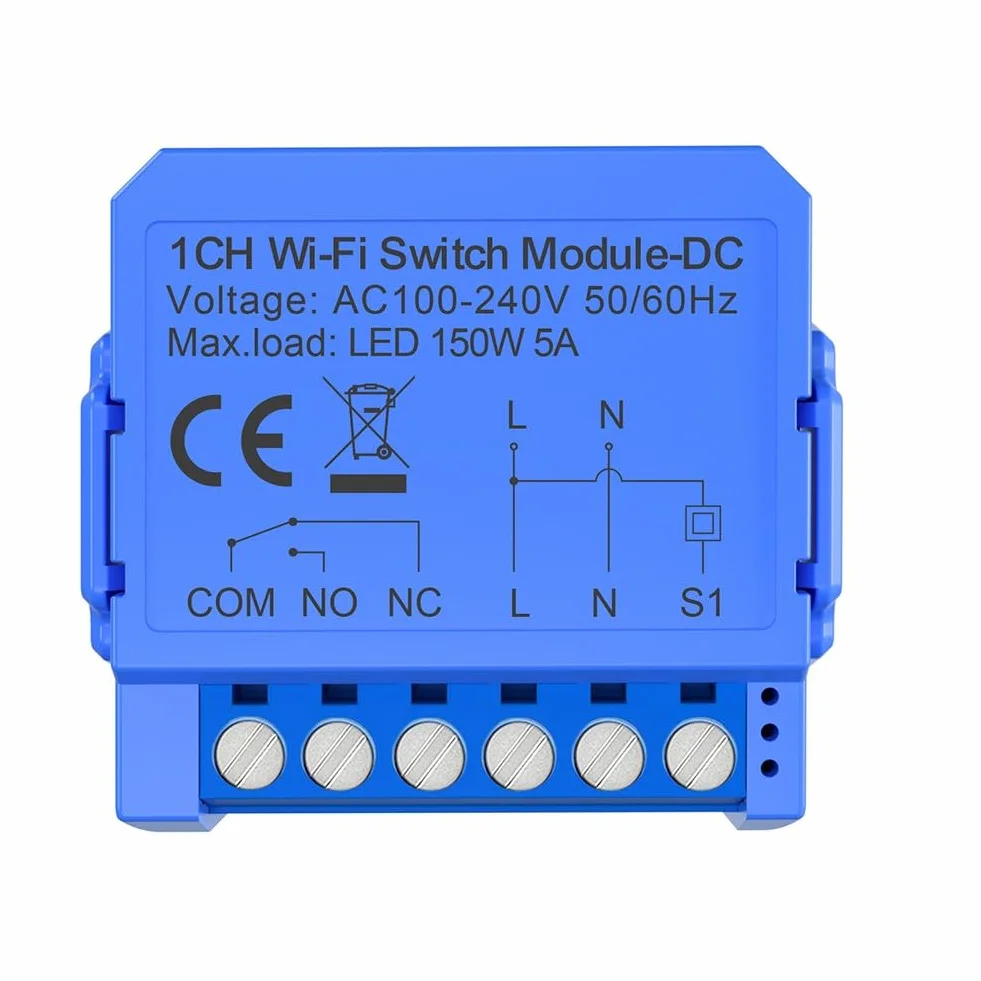 Relé inteligente WiFi de contacto seco, control por voz, temporizador, funciones de programación de cuenta regresiva para Tuya, para control de iluminación, ACS, ventilador de audio (AC110V-240V)