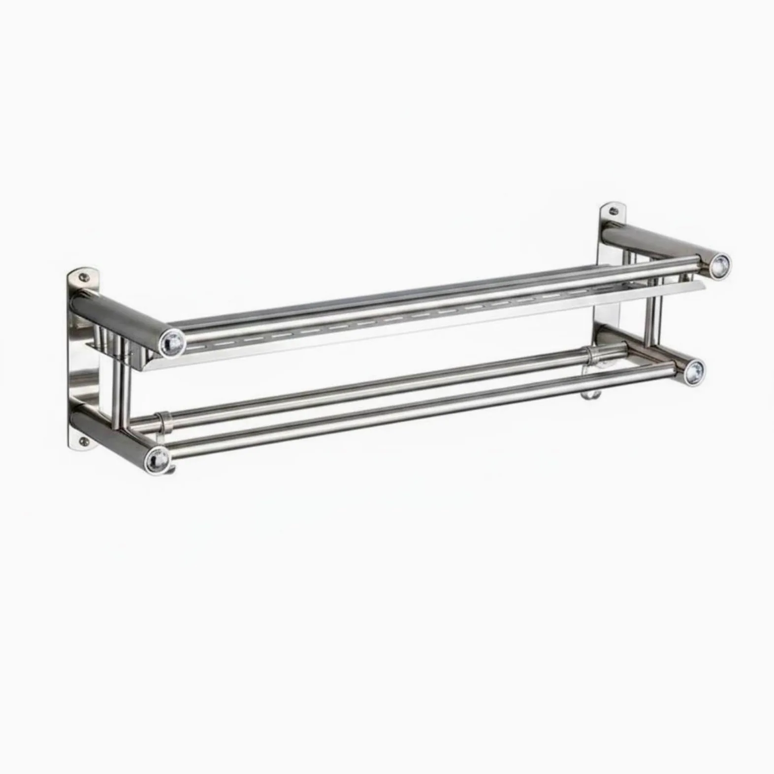 Repisas de Baño Adhesivas Montaje en Pared Organizador de Ducha Ahorra Espacio Estante Acero Inoxidable, 50cm