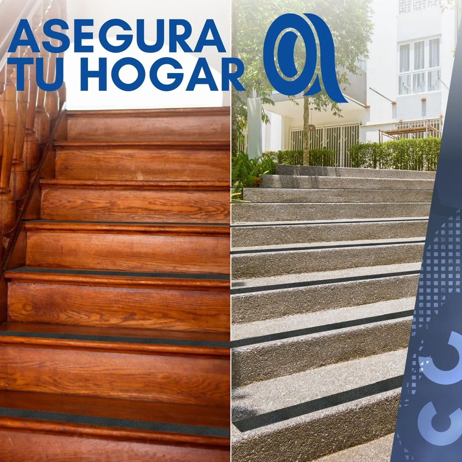 Cinta Antideslizante Escaleras Suelo Exterior 10 Metros 5cm x 10m Rollo Seguridad