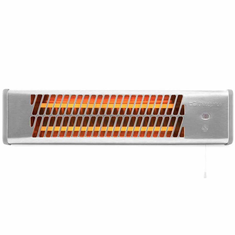Orbegozo BB 5000 Estufa de cuarzo para baño, Selección de potencias mediante tirador, Emisión instantánea de calor, Pantalla orientable, 1200 W, Color plata