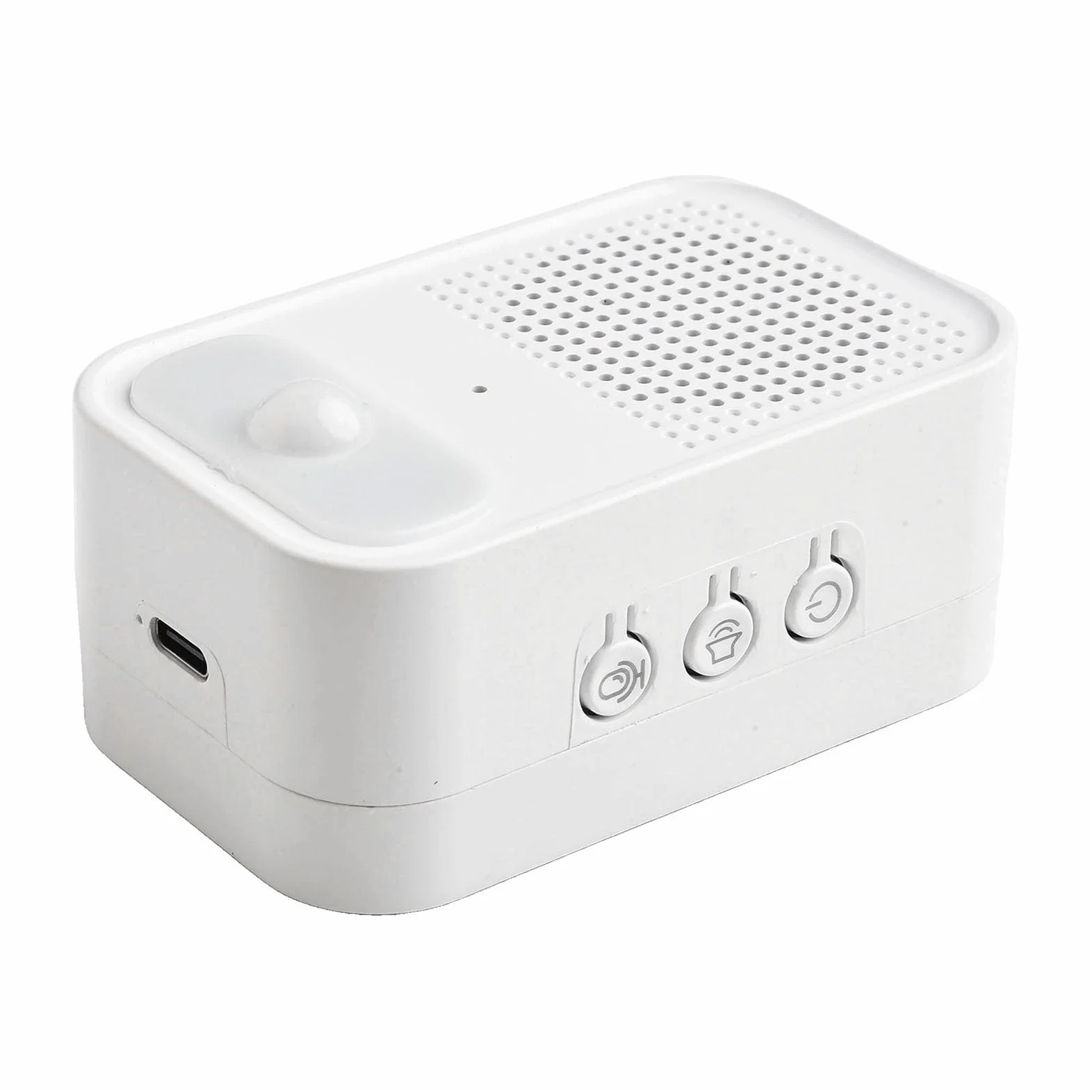 Welcomer Sensor de puerta con aviso de voz, alerta magnética ajustable, grabación de audio personalizada, blanco y negro