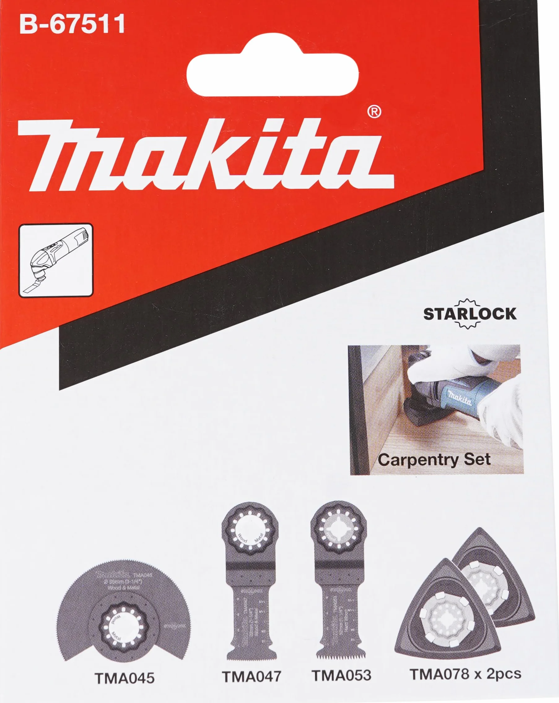 Makita B-67511 Starlock Juego de carpintería multiherramienta