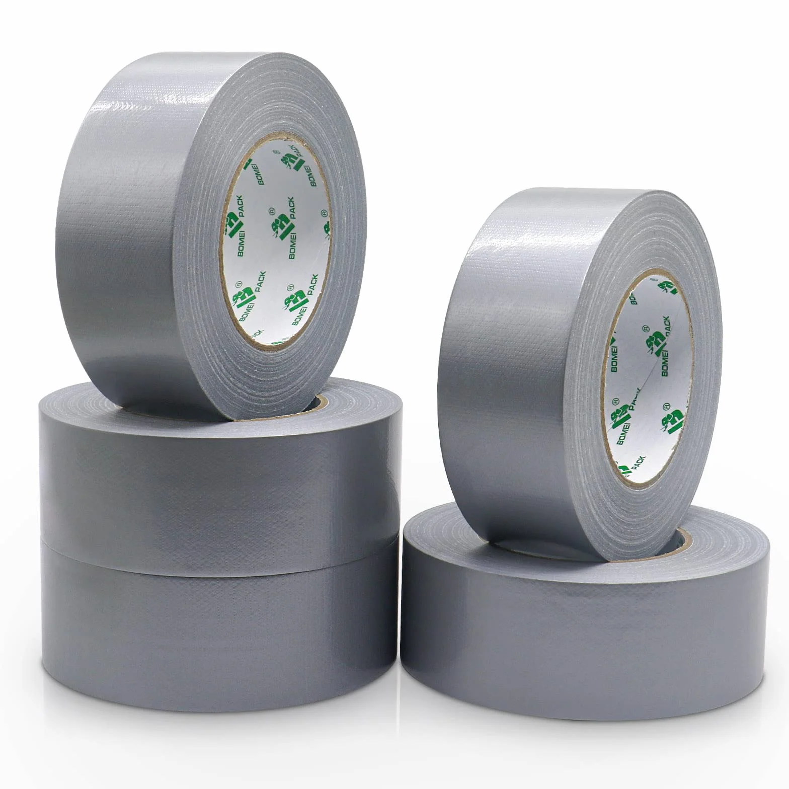BOMEI PACK Cinta americana Gris de fuerte adherencia 50 mm x 50 m 5 rollos