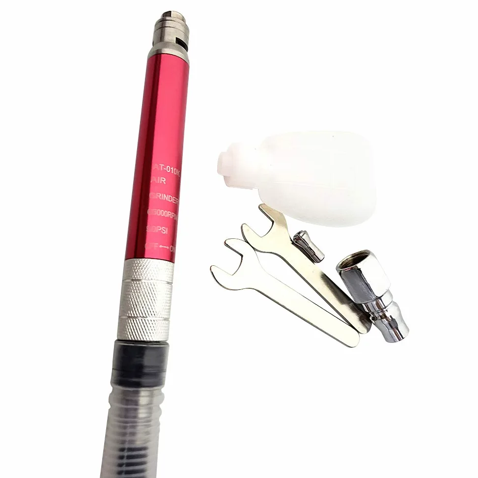 Kisbeibi Micro Grinder, Micro Air Grinder Set 65000 RPM Neumático Práctico Corte Lápiz con Llave de Mano