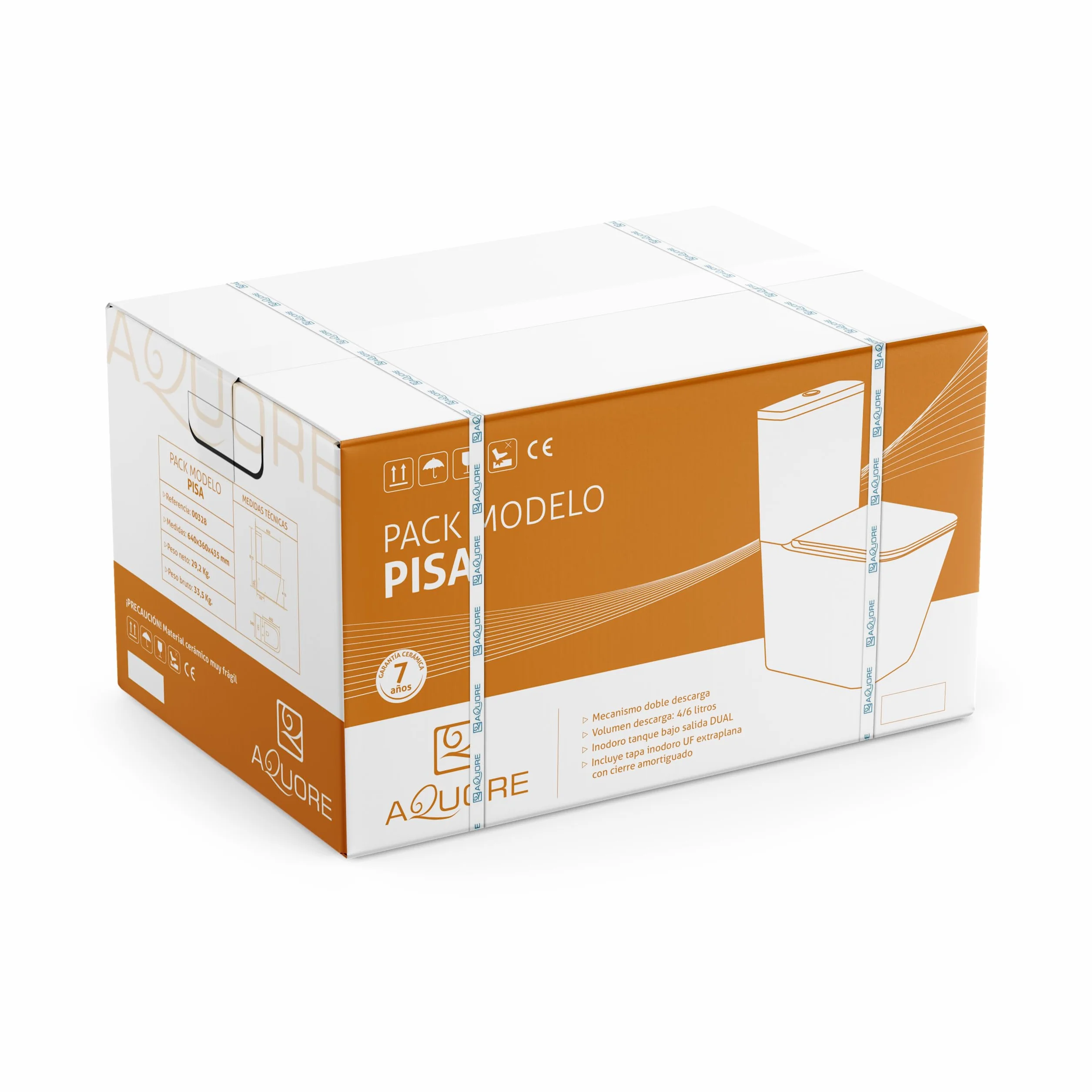 Inodoro BTW Pisa Compacto | 7 Años de garantía | Color Negro Mate | 340x605x810 mm
